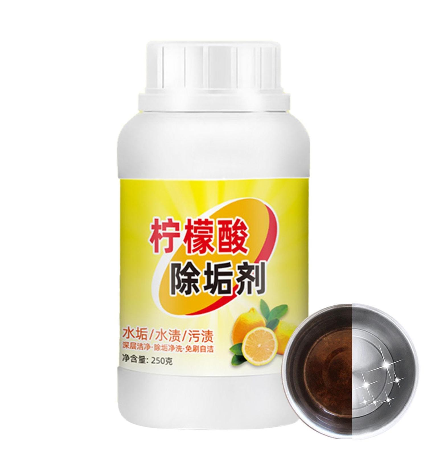Acid Cleaner for Shower - Stain Remover Food-Grade Descaler Cleaner Multipurpose Cleaner Scale Remover Citric Acid Powder Cleaning Supplies Pochy 250g - Buy Online on GoSupps.com
