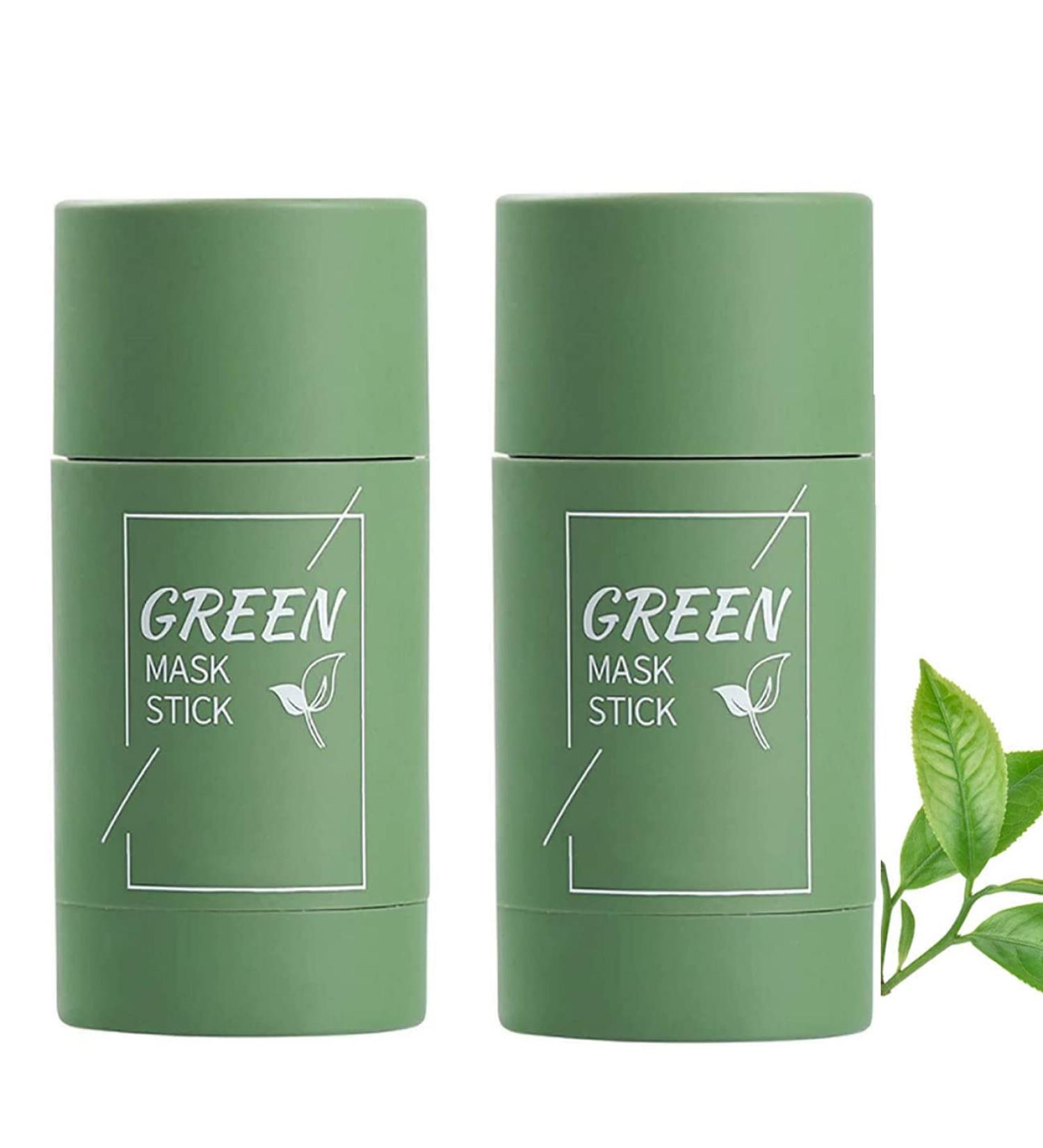 RUOQI Green Tea Mask Stick for Face - Blackhead Remover with Green Tea Extract - Deep Pore Cleansing & Skin Brightening - For All Skin Types - Men and Women - 2pcs - Buy Online on GoSupps.com