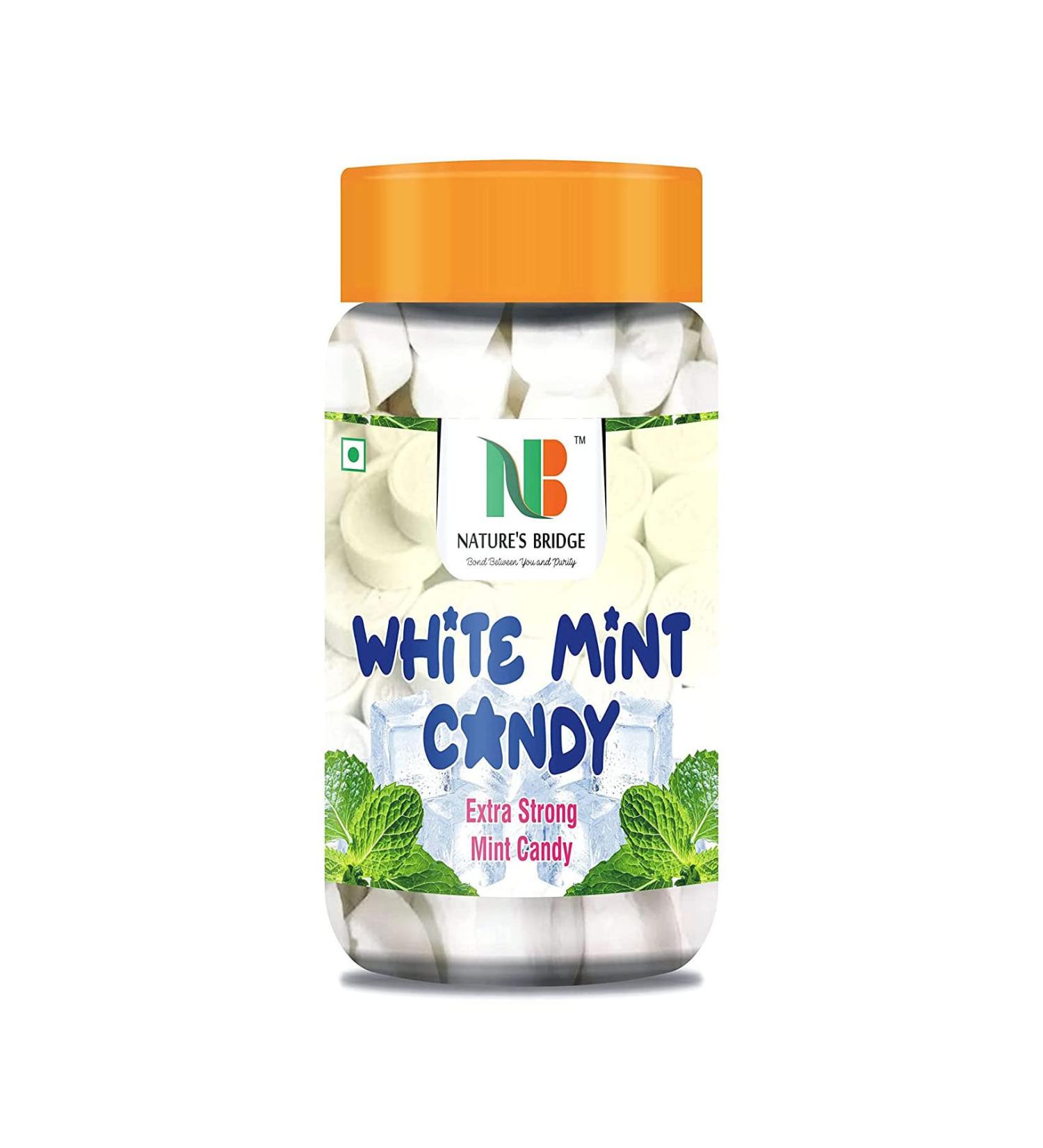 Nature's Bridge Pudina Candy | Mint Candy | Strong Mint Flavored Candy | Pudina Goli - 200 Gm Jar Pack_Packing May Vary - Buy Online on GoSupps.com