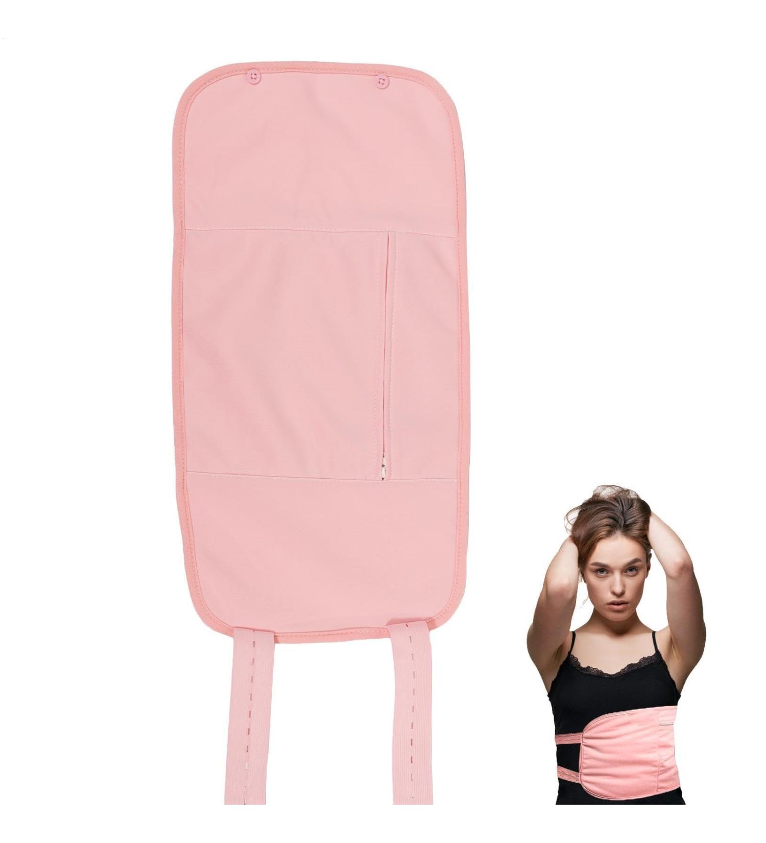Pack Huile de Ricin Bio | Enveloppement l'huile de ricin pour la taille et le cou aux huiles essentielles | Lot de compresses d'huile de ricin hautement absorbantes r utilisables avec sangle Rose - Buy Online on GoSupps.com