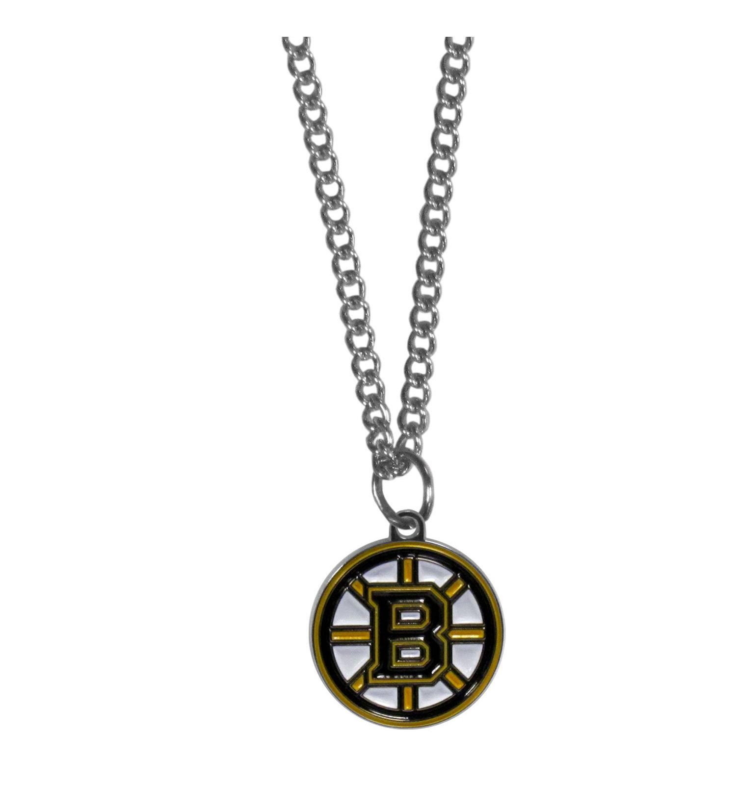 NHL Siskiyou Sports Fan Shop Boston Bruins Chain Necklace with Small Charm 22 inch Team Color