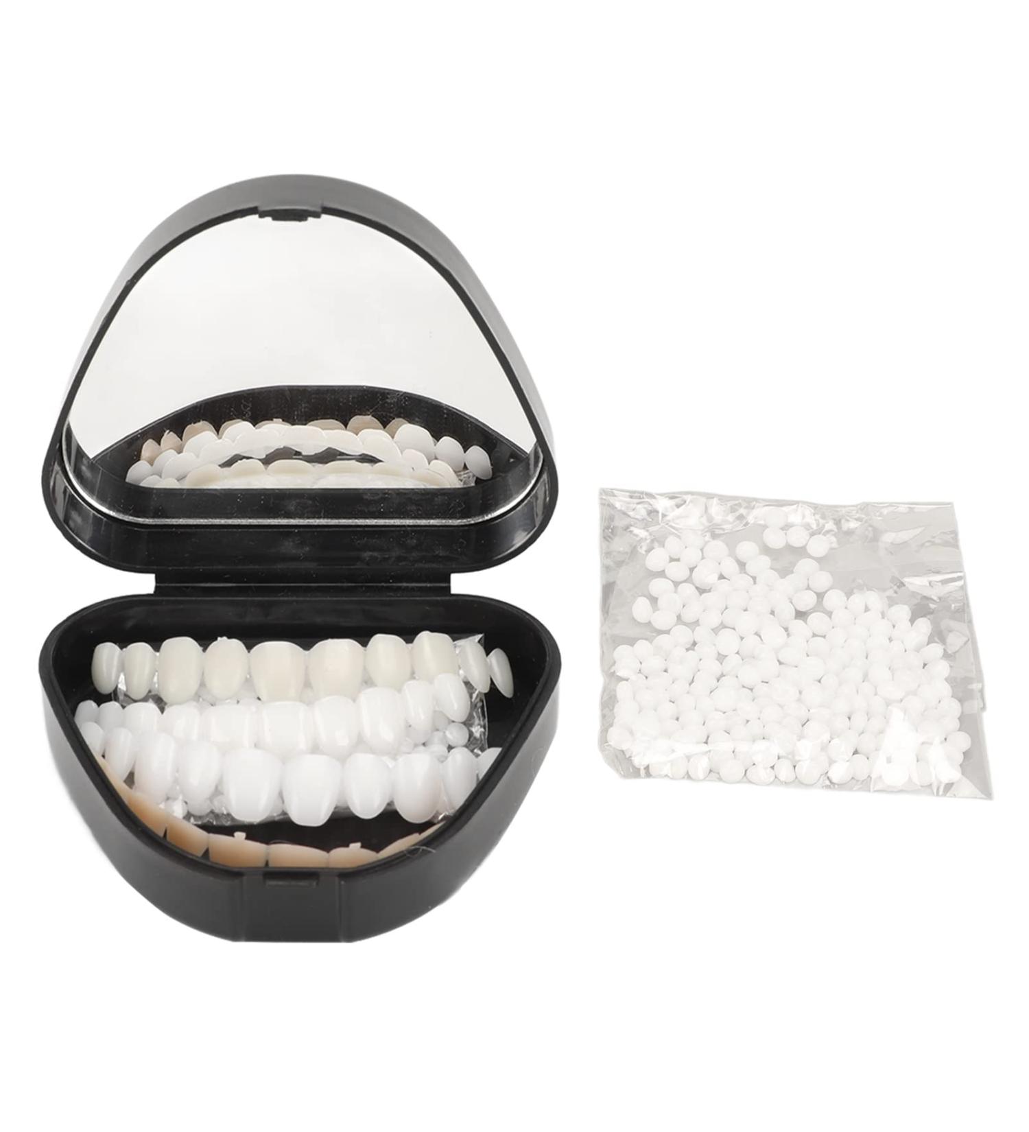 Tooth Repair Kit Temporary Tooth Solid Gel Replacement Set with Thermo-Fitting Beads & Colored Dental Adhesive Fake Teeth for Halloween & Parties - Buy Online on GoSupps.com