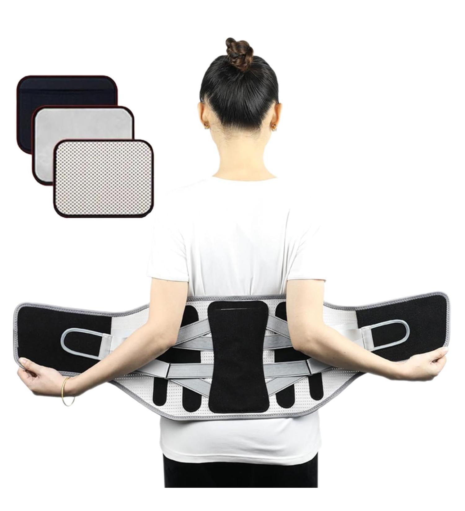 Back Brace Lower Back Support Strap | Waist Lumbar Lower Back Support Belt for Women Men Back Reliever Spinal Belt Back Relief Strap Black F - Buy Online on GoSupps.com