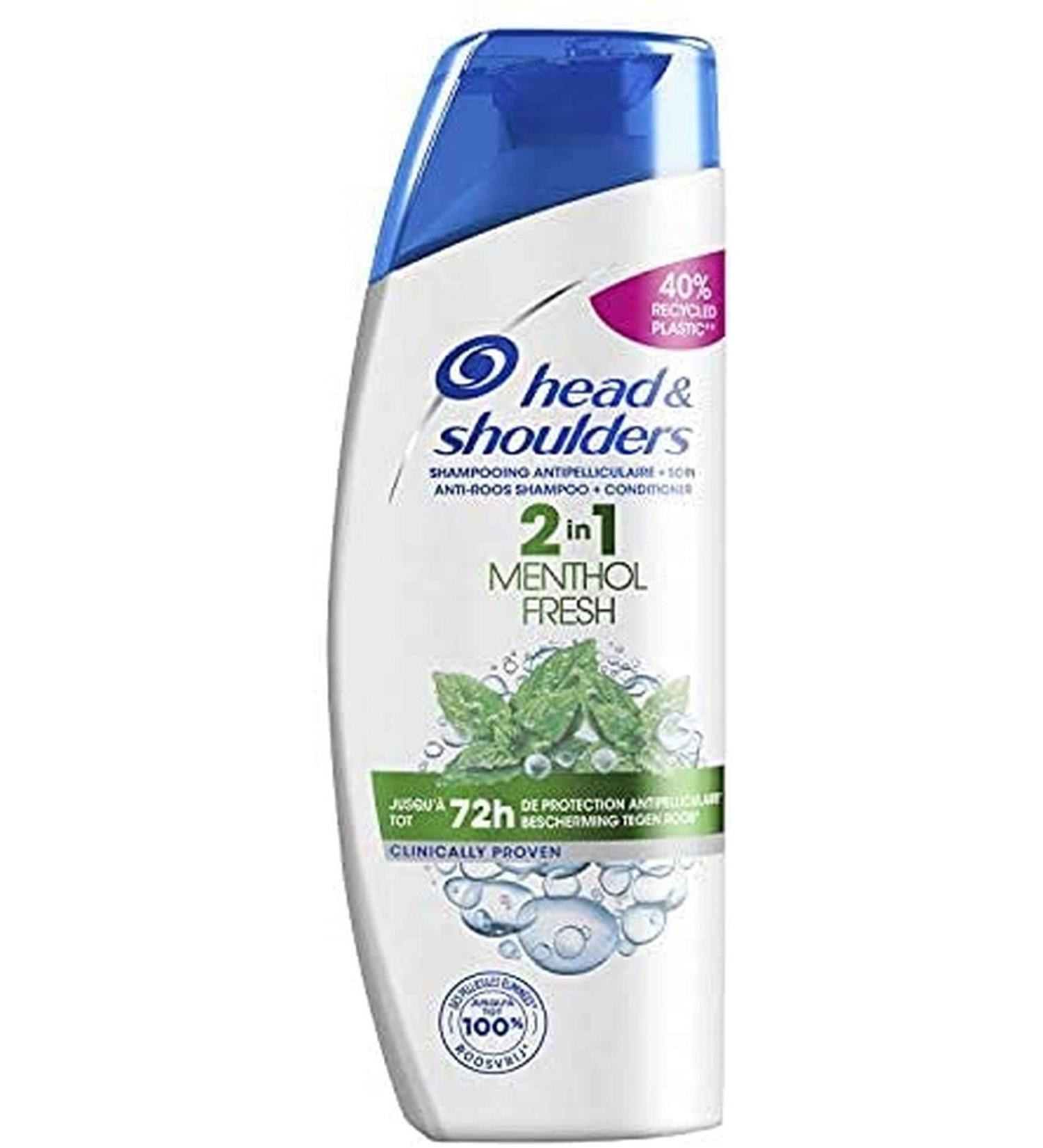 Head & Shoulders Menthol Fresh 2in1 Anti-Dandruff Shampoo and Conditioner Deeply Cleanses Hair and Scalp Fresh Minty Sensation 3x270 ml Formula - Buy Online on GoSupps.com