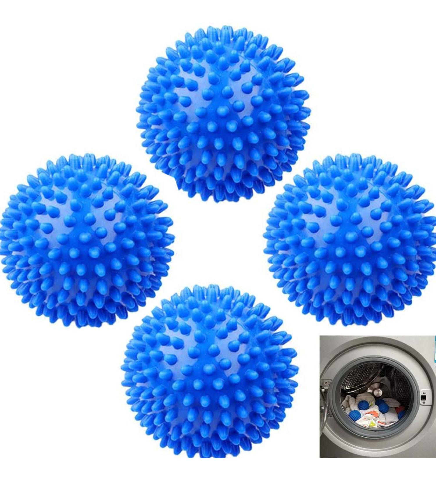 4 Pcs Reusable Dryer Tumble Balls - Speed up Drying, Reduce Creases - Durable Plastic Laundry Dryer Balls - Buy Online on GoSupps.com