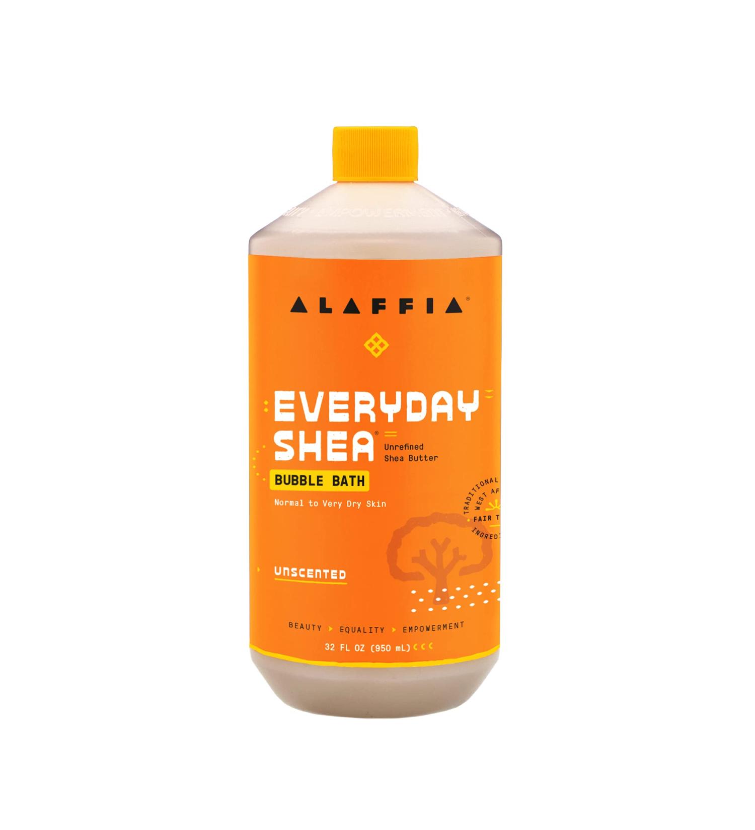 Alaffia Everyday Shea Bubble Bath - Soothing Vegan Relaxation, Fair Trade Shea Butter, Cruelty-Free, Unscented 32 Fl Oz - Buy Online on GoSupps.com