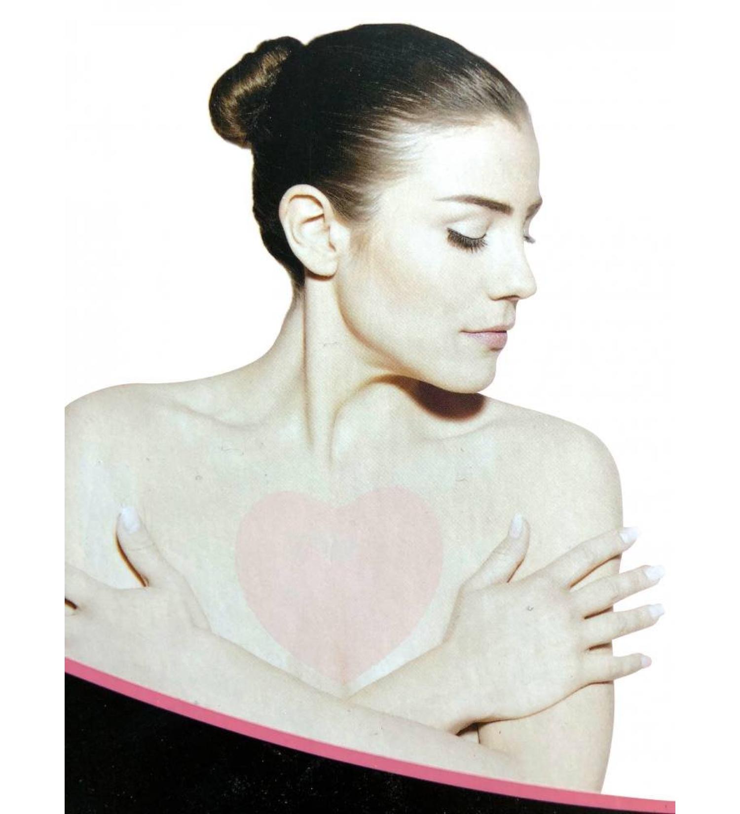Anti-Wrinkle Silicone D collet Pads - 2 Pack Self-Adhesive Heart Shape for Youthful Skin Appearance - Buy Online on GoSupps.com