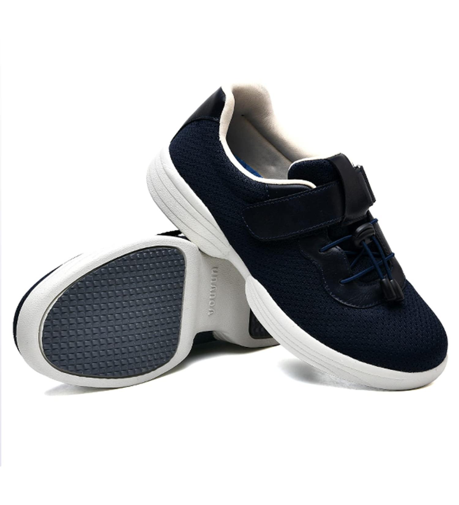 LEEWEE Extra Wide Edema Swollen Shoes - Diabetic Comfort Slippers for Men and Women - Orthopaedic Anti-Slip Shoe for Diabetic Feet, Neuropathy, Plantar Fasciitis - Blue, Size 36 - Buy Online on GoSupps.com