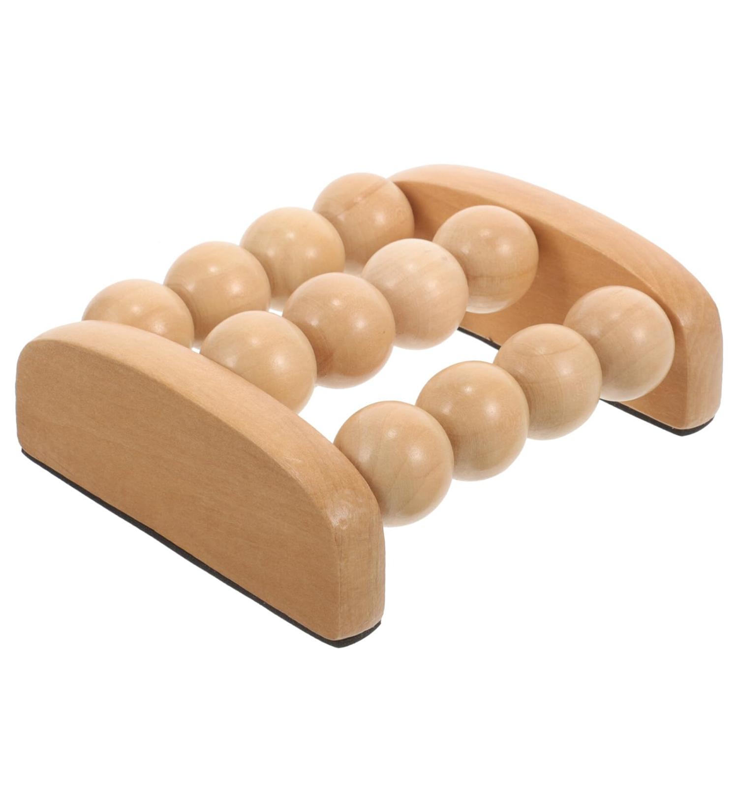 Buy Gatuida Wooden Massage Roller - Hand & Foot Muscle Relaxation Ball - Best Manual Body Roller for Calf & Leg Relief | International Shipping Available - Buy Online on GoSupps.com