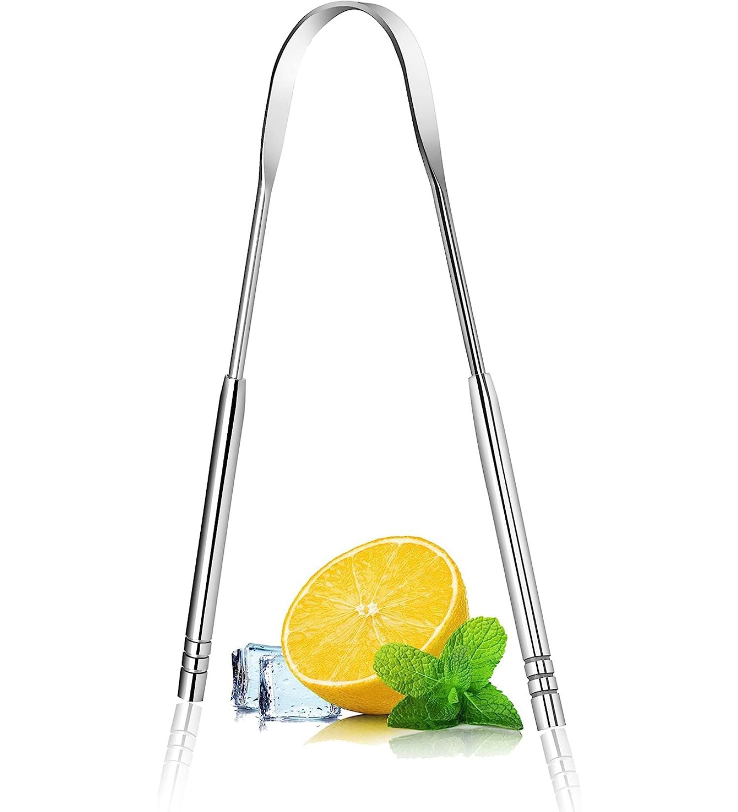 Tongue scraper U-shaped tongue cleaner stainless steel toothbrushes for the tongue reusable tongue scraper