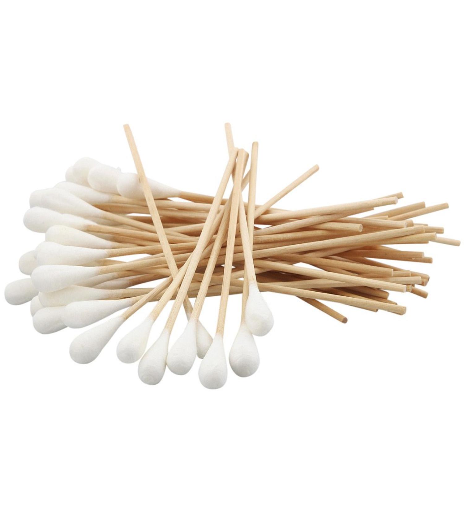 Buy Kosmetex 50x Wide Head Cotton Swabs - Premium Quality with Wooden Sticks Perfect for All Uses - International Shipping Available - Buy Online on GoSupps.com