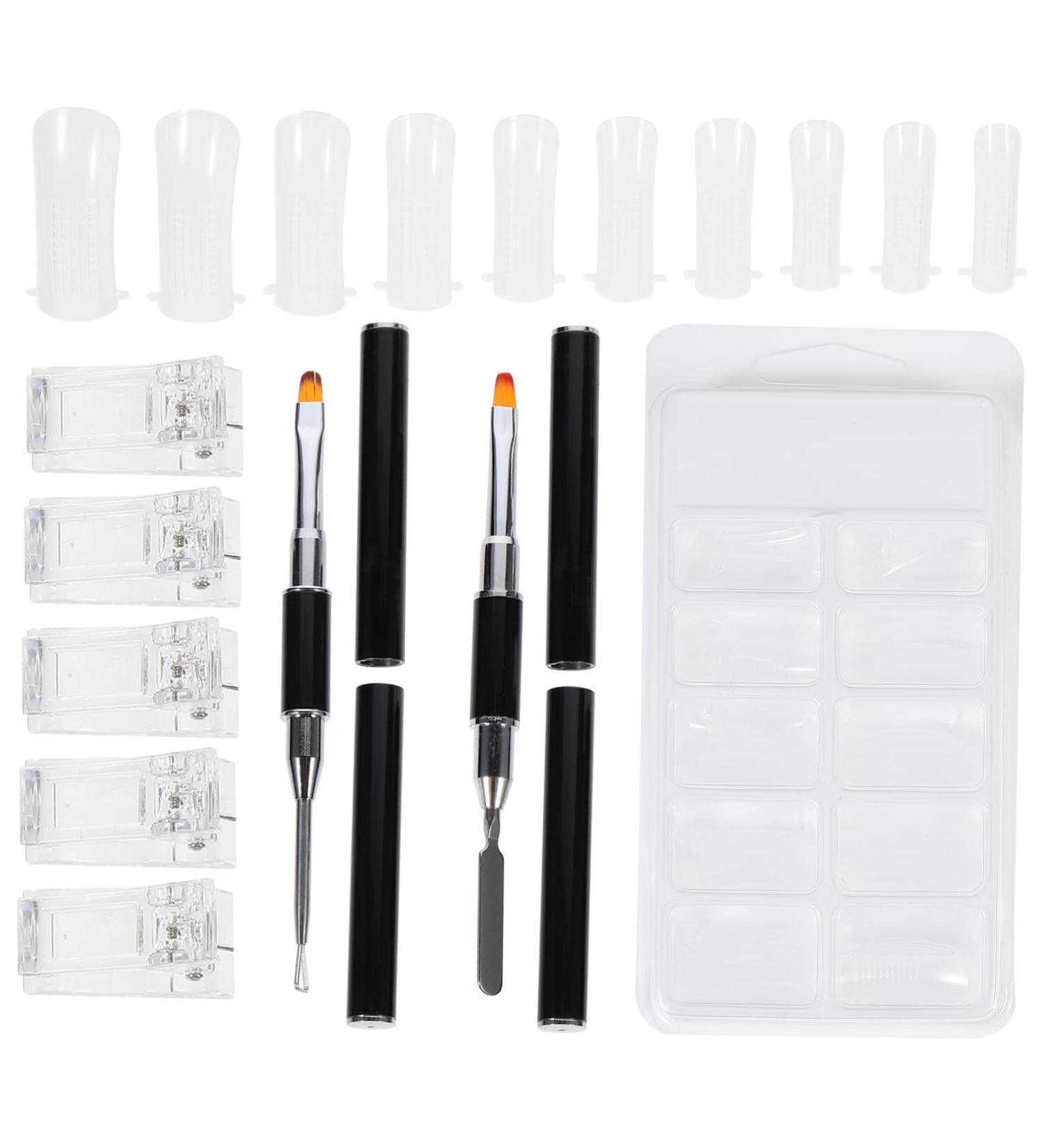 Beavorty 1 Set Nail Extension Set Nails Accessories Nail Form Clip Nail Extension Tip Nail Extension Brush Nail Tip Clip Finger Extension Brush Manicure DIY Tool Double Head Extend Plastic - Buy Online on GoSupps.com