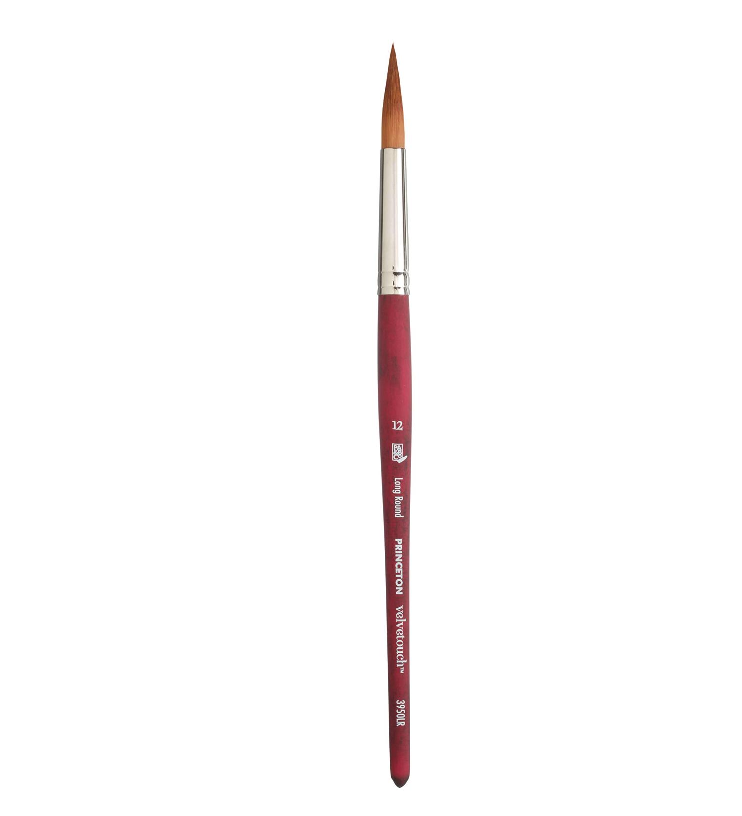 Princeton Velvetouch Long Round Brush Size 12/8 - P3950LR12 - Buy Online on GoSupps.com