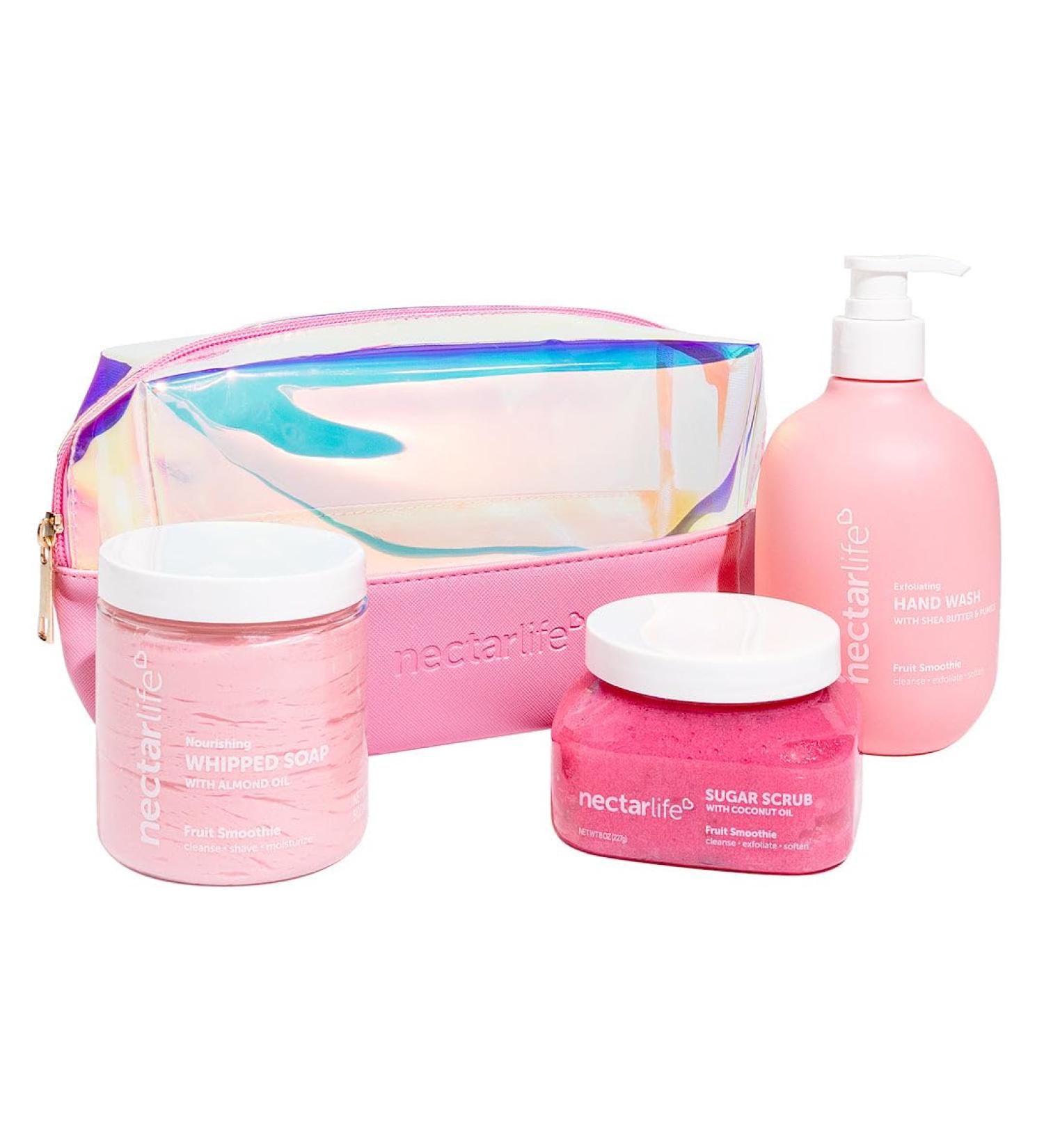 Buy Daily Glow Kit: Full-Size Moisturizing Body Skin Care Set - Whipped Soap Shave Butter & Exfoliating Sugar Scrub (Fruit Smoothie - Buy Online on GoSupps.com