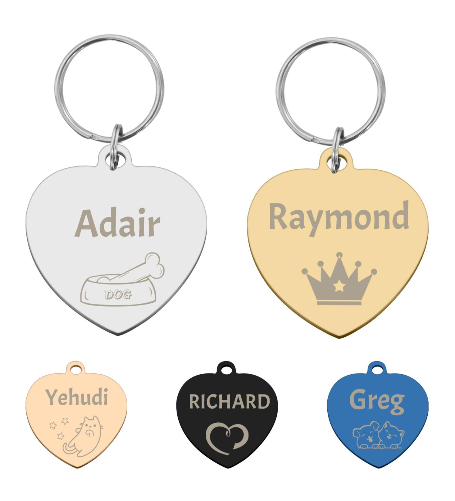 Personalized Engraved Stainless Steel Dog Tags for All Sizes - Custom Shapes & Designs for Dogs & Cats - Buy Online on GoSupps.com