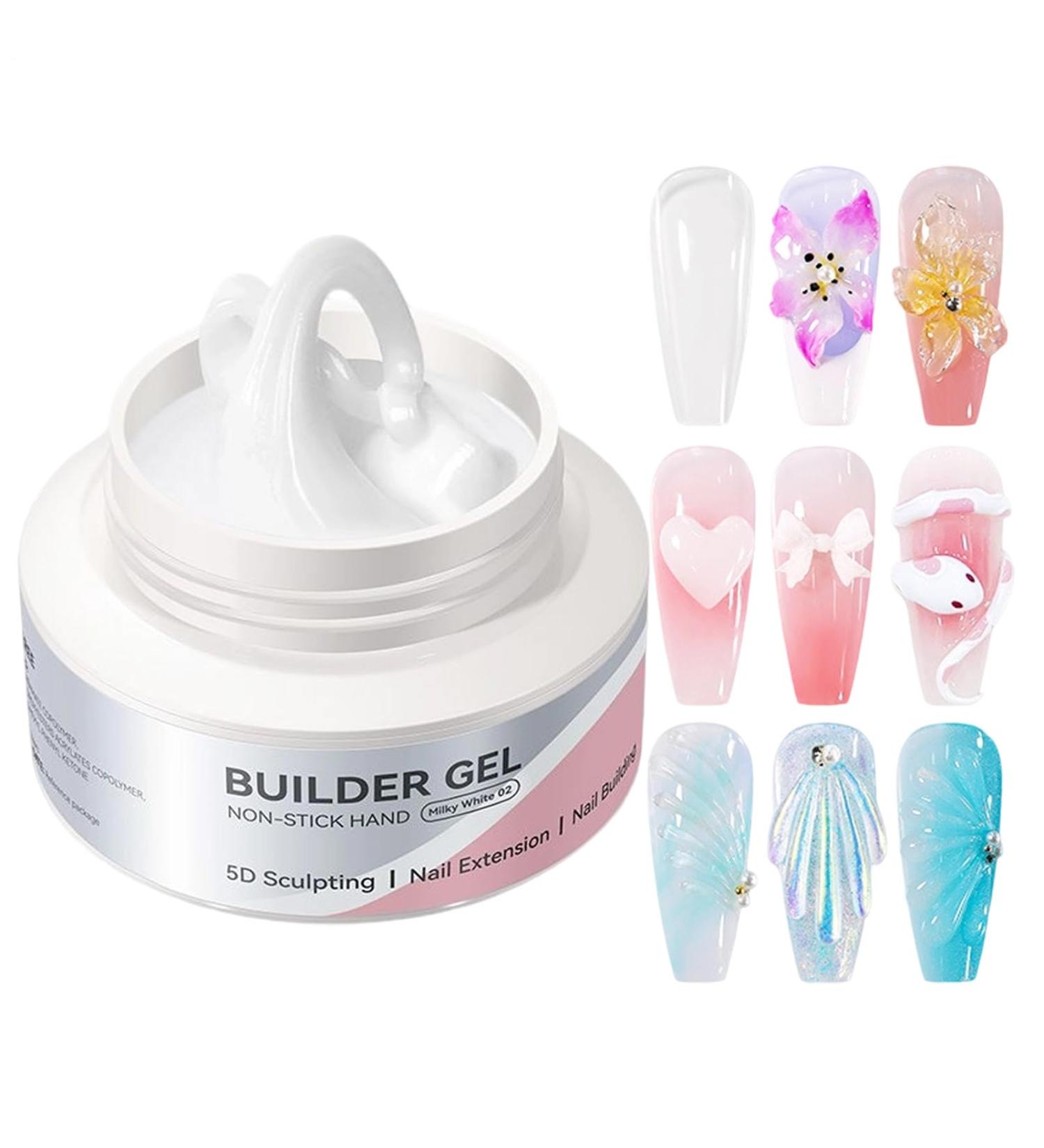  Lexsyn 3D Nail Gel 60ml Solid Nail Sculpting Gel - Non-Adhesive 3D Manicure for Women Hand Sculpting Nail Extensions - Buy Online on GoSupps.com