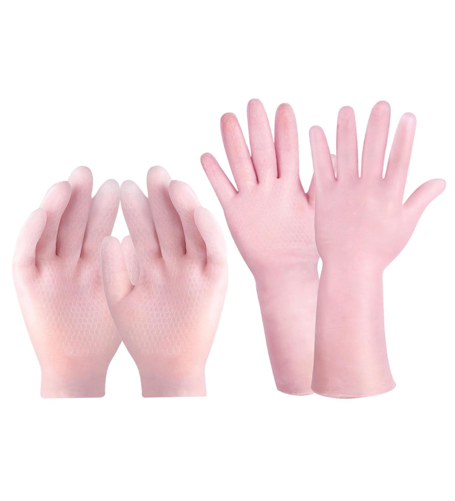 Lotion Gloves Moisturizing Gloves Overnight 2 Pairs Non-slip Palm Elastic Lotion Gloves Free Size Waterproof Gloves for Dry Hands Chapped Skin - Buy Online on GoSupps.com