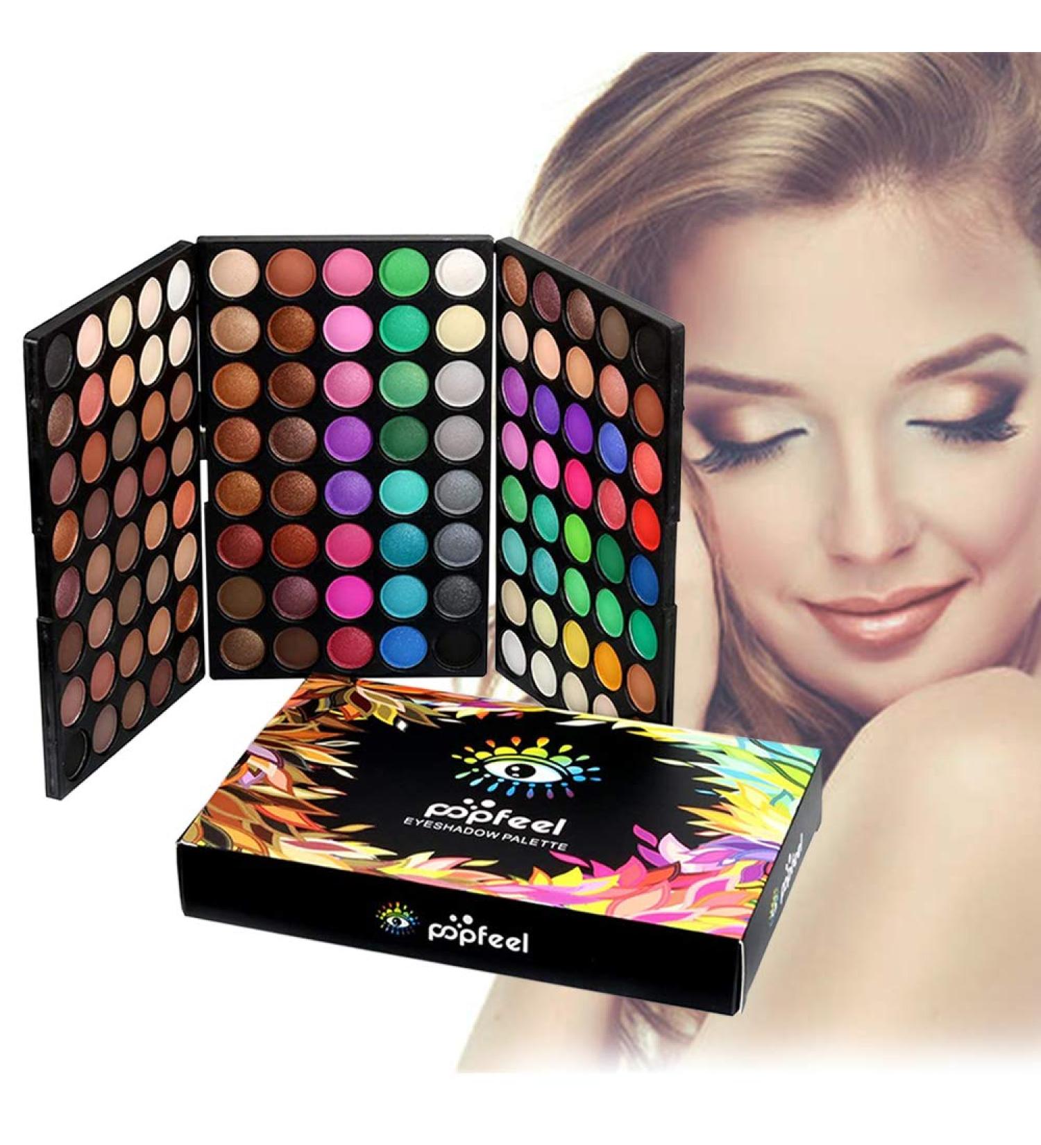 FantasyDay 120 Colors Highly Pigmented Matte Eyeshadow Palette - Warm Natural Makeup Kit - Shimmer & Matte Eye Cosmetics - Buy Online on GoSupps.com