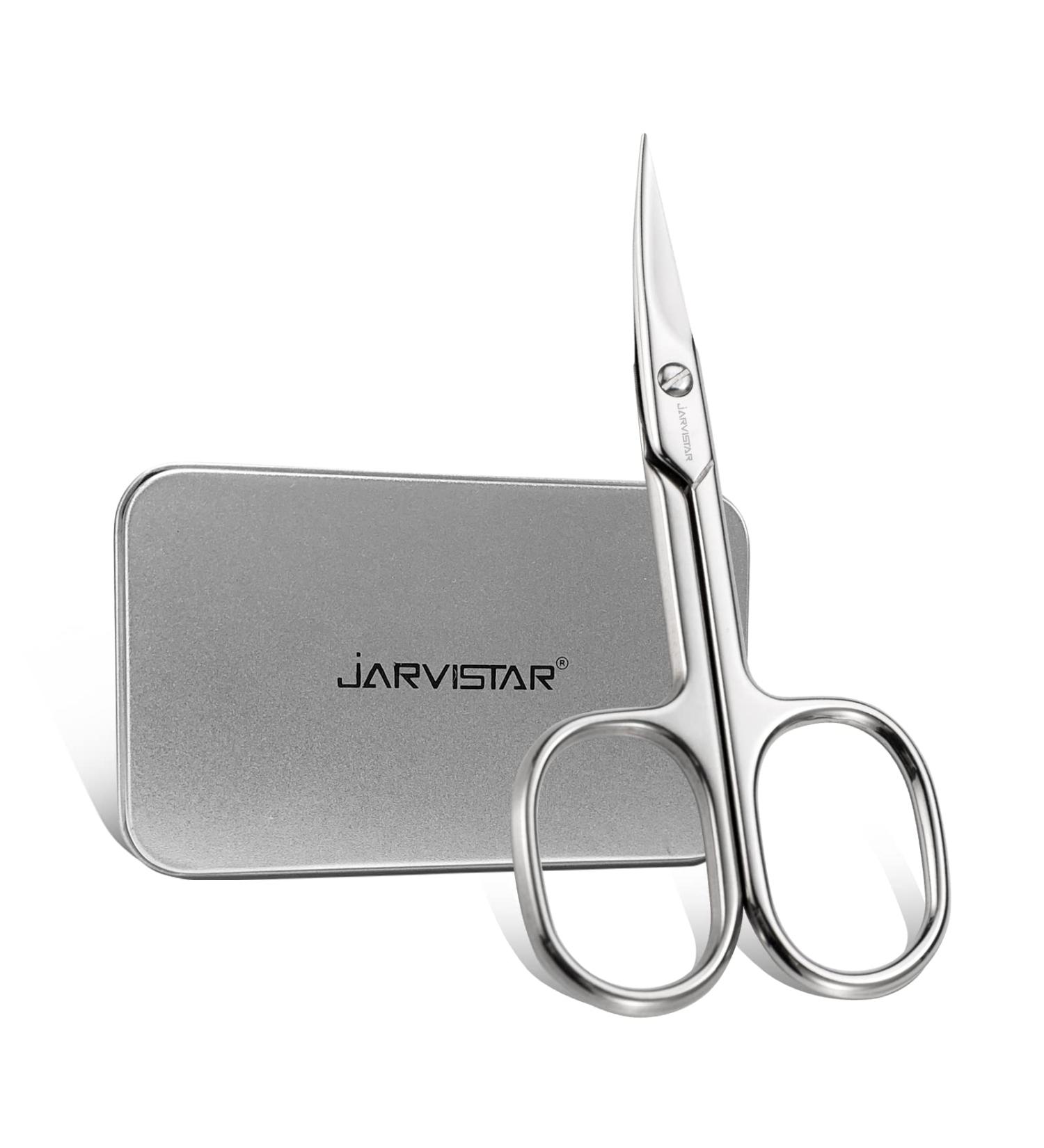 Jarvistar Curved Nail Scissors - Extra Sharp Stainless Steel Manicure & Pedicure Tools for Cuticles Eyebrows and Dry Skin | 95mm Multi-Purpose Beauty Scissors - Buy Online on GoSupps.com