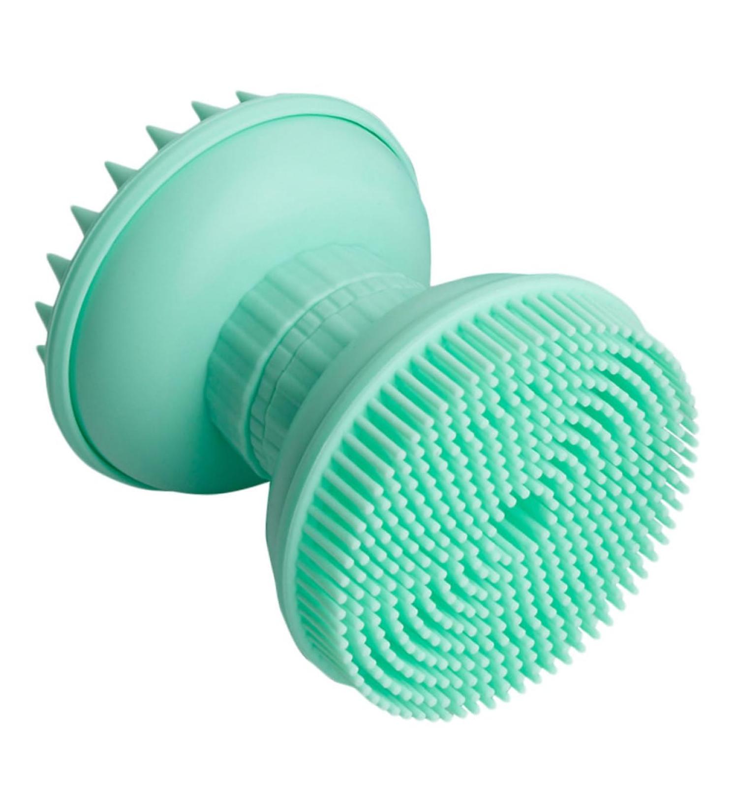 Ipetboom 1pc Three-in-one Bath Brush Face Scrubbers Face Exfoliator Brush Pore Scrubber Makeup Brushed Cleansing Shampoo Bath Scrubber for Body Scalp Shampoo Face Brush Triple Silica Gel 8.6x7cm Green - Buy Online on GoSupps.com
