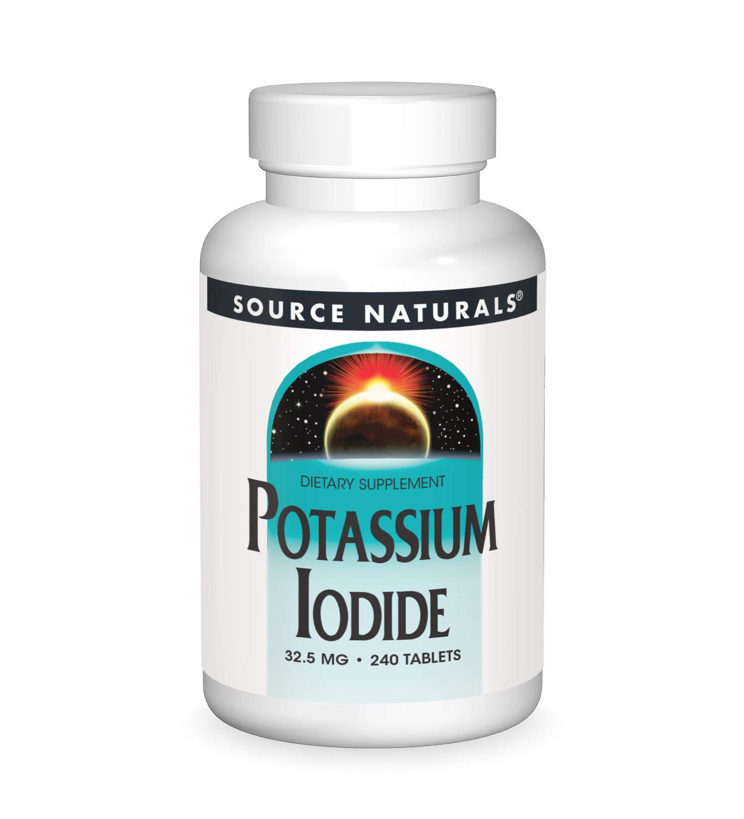 Source Naturals Potassium Iodide 32.5mg 240 Tablets - 240 Count (Pack of 1) - Buy Online on GoSupps.com