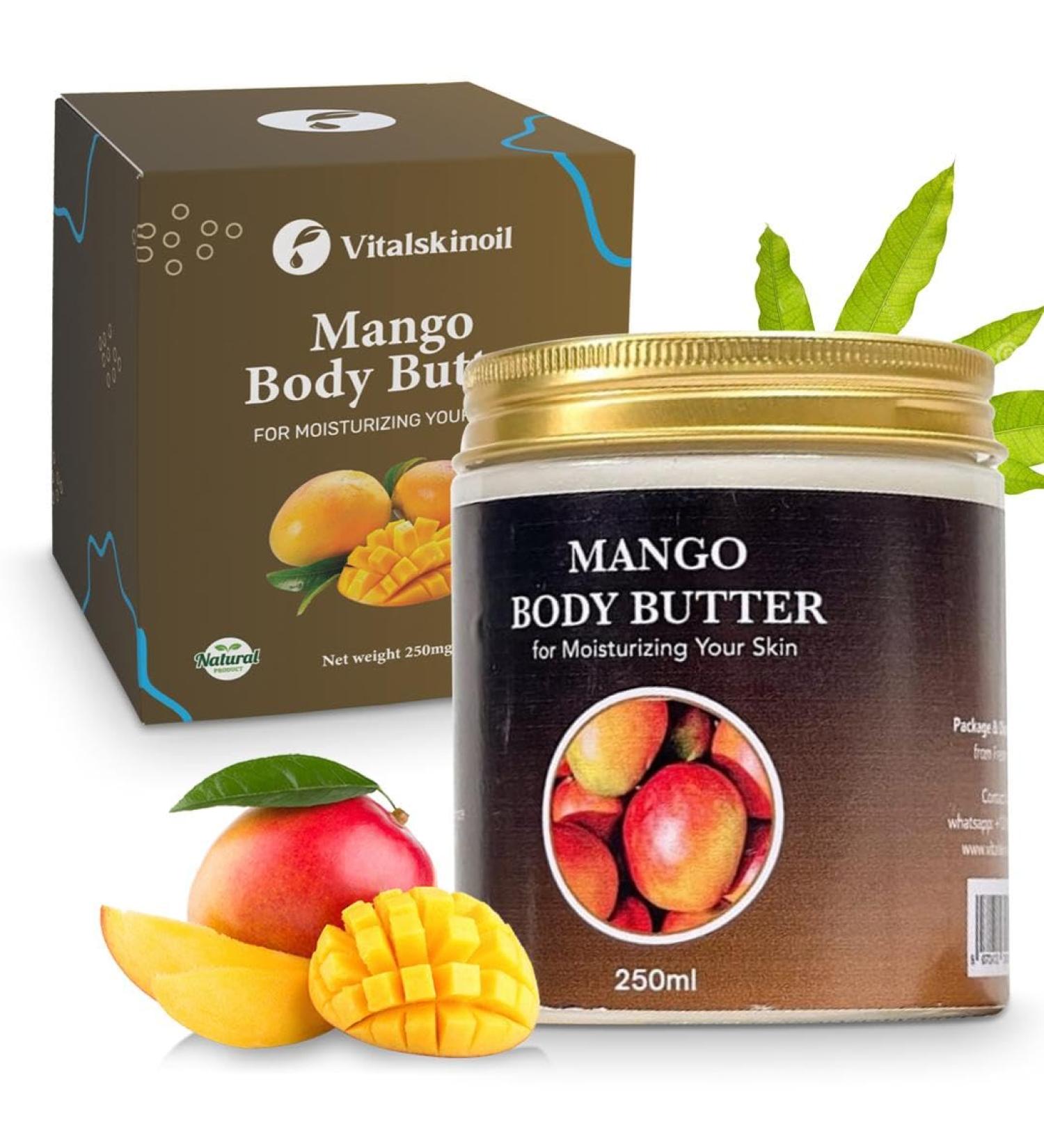 Organic Mango Body Butter 8.8 oz Moisturizer for Face Body & Hair | Raw Mango Butter for DIY Body Butters Lip Balm & Lotion | Nurture Your Skin Naturally - Buy Online on GoSupps.com