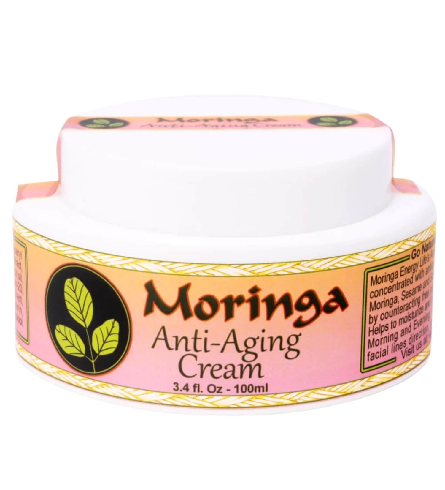 Moringa Anti Aging Cream 13 Natural Herbs with Antioxidants 3.4 oz - Buy Online on GoSupps.com