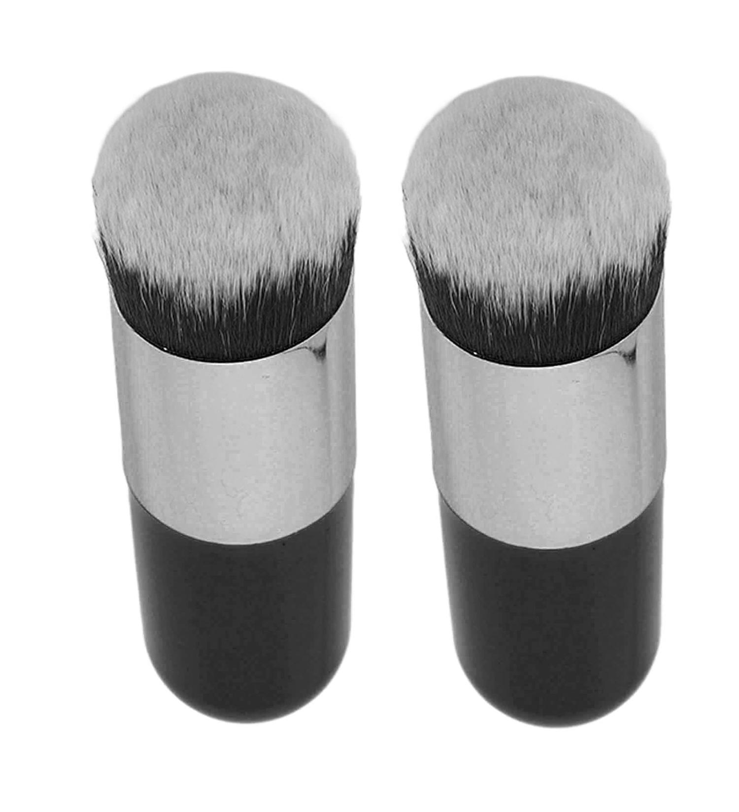Makeup Brush 2 Pieces Soft Bristle Compact Face Makeup Brush for Cream Powder - Buy Online on GoSupps.com