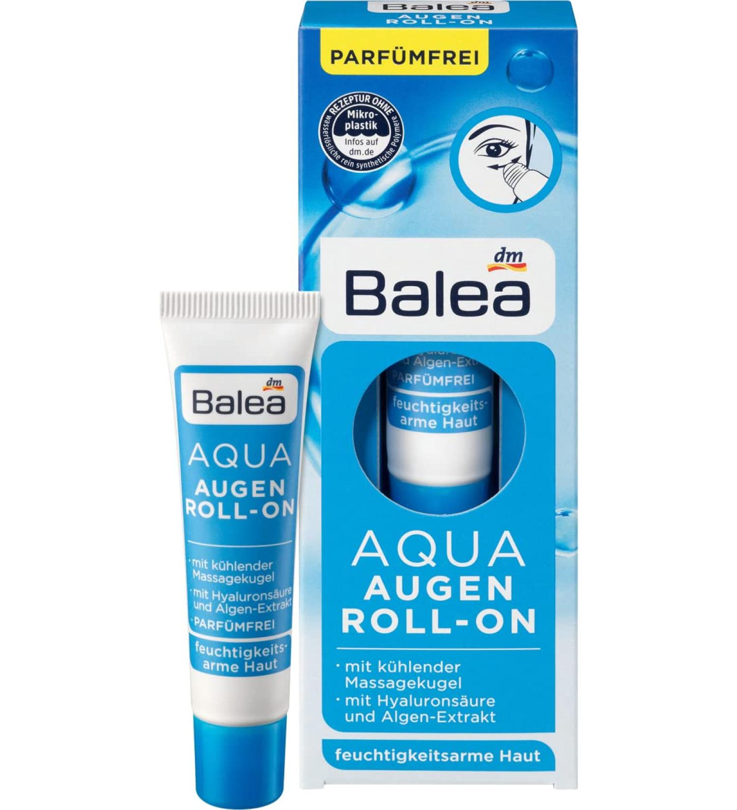 Eye Cream Aqua Eye Roll-On | Cooling Massage Ball & Algae Extract | Long-Lasting Moisture | 15 ml - Shop Internationally - Buy Online on GoSupps.com