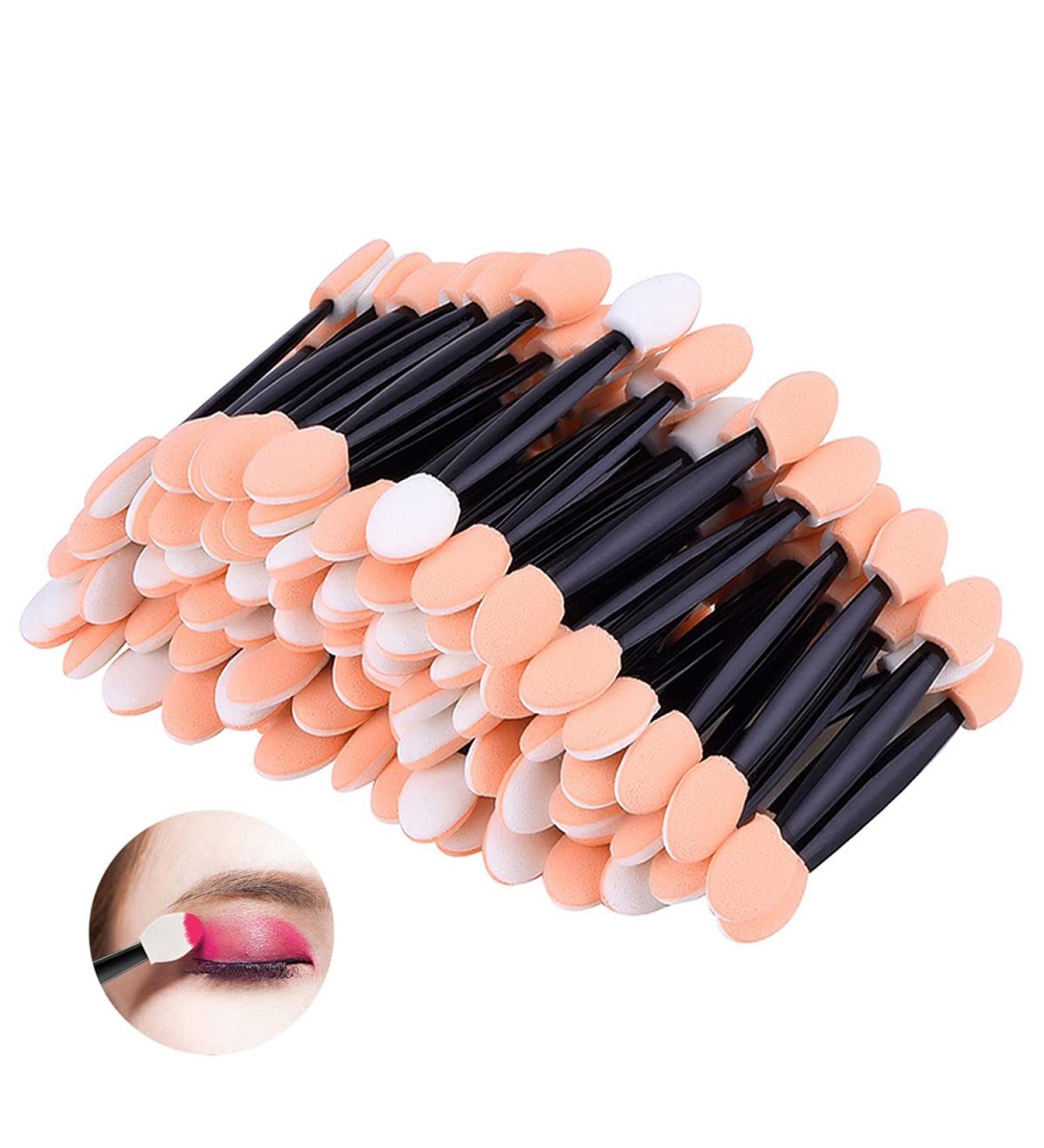 100 Pieces Professional Eyeshadow Applicators - Double Head Disposable Sponge Brushes for Makeup - Buy Online on GoSupps.com