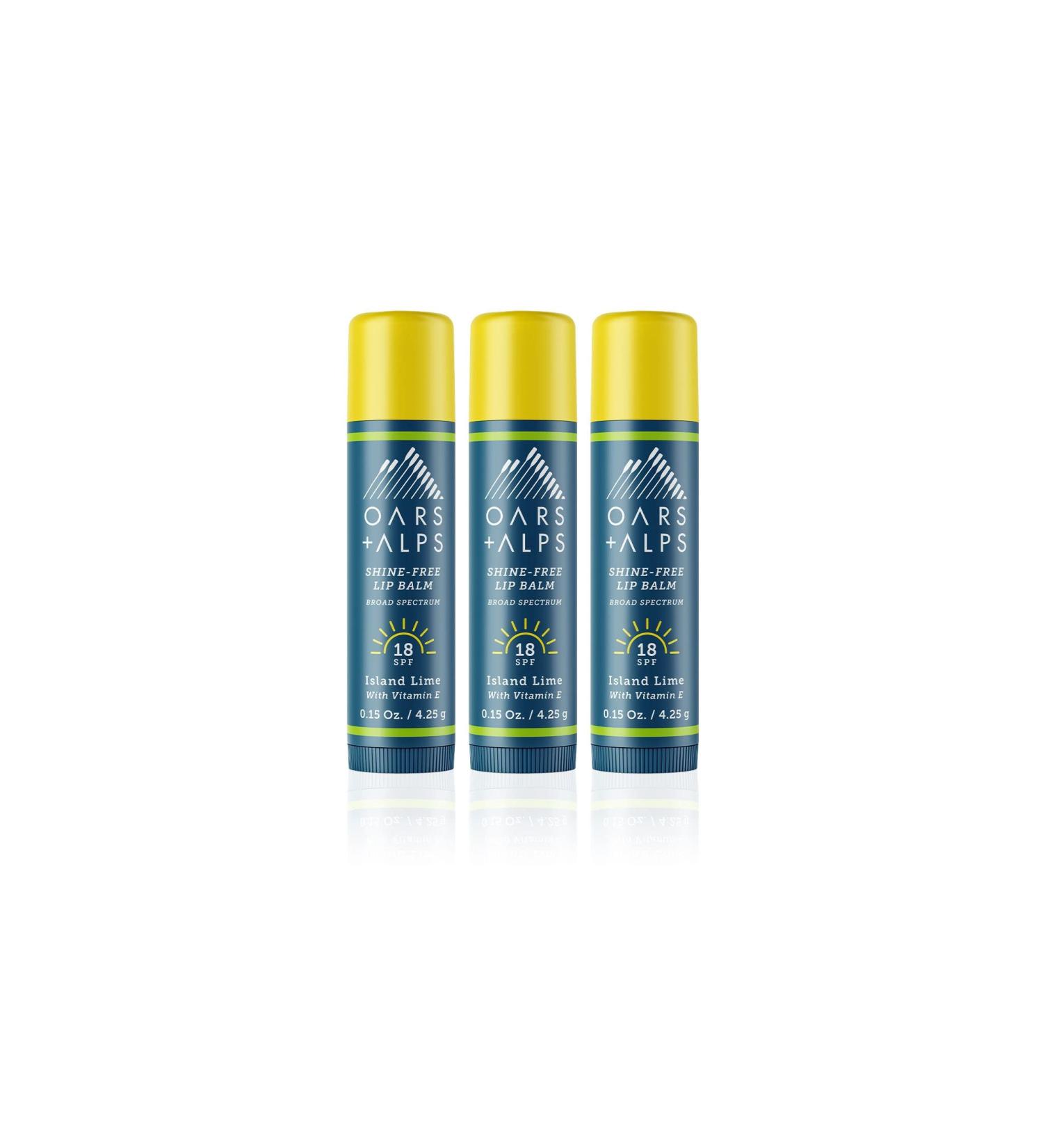 Oars + Alps Island Lime Shine Free Lip Balm 3ct | Hydrating Lip Care - Buy Online on GoSupps.com