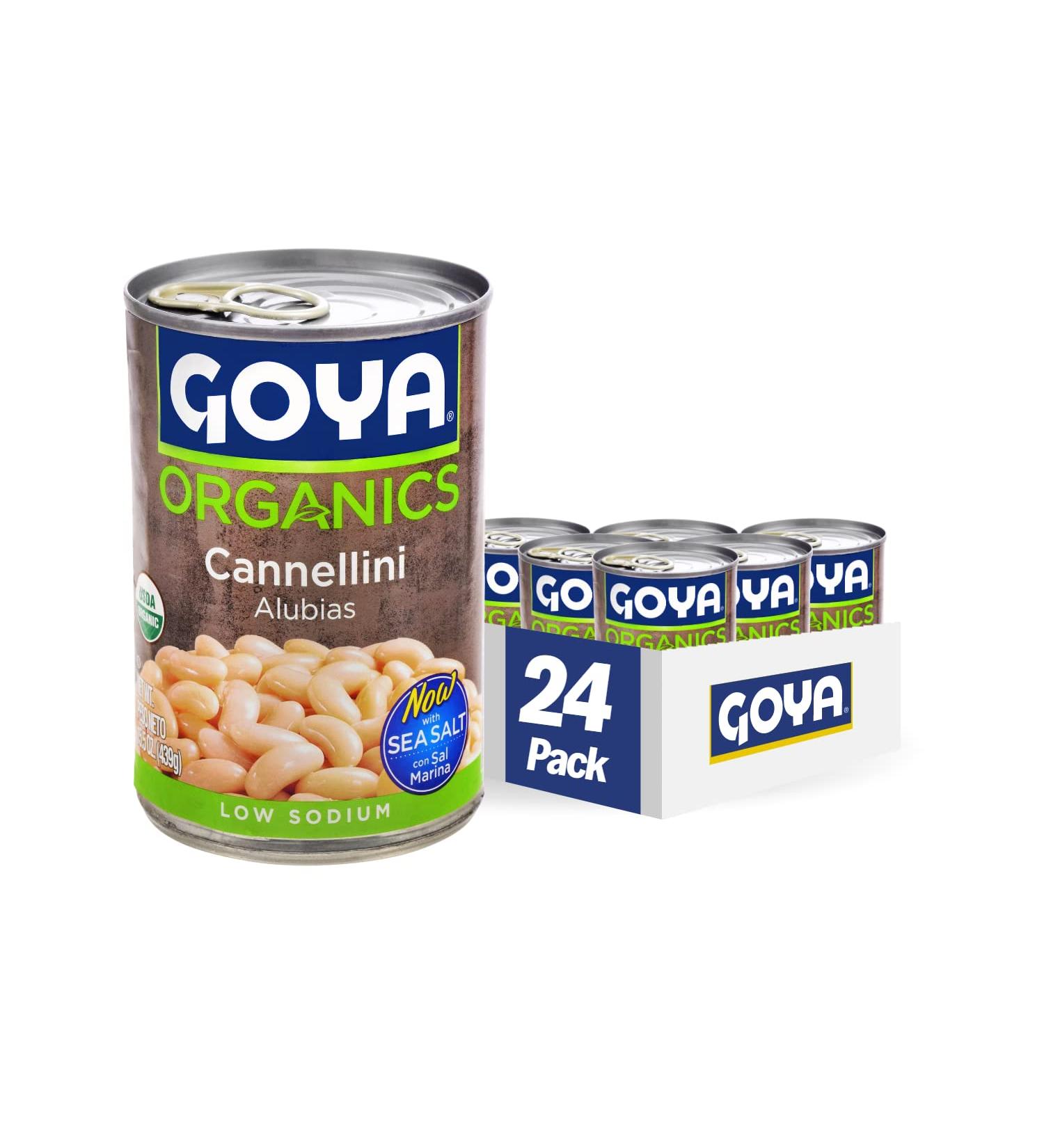 Goya Foods Organic Cannellini Beans 15.5oz (Pack of 24) - Buy Now for Quality and Value - Buy Online on GoSupps.com