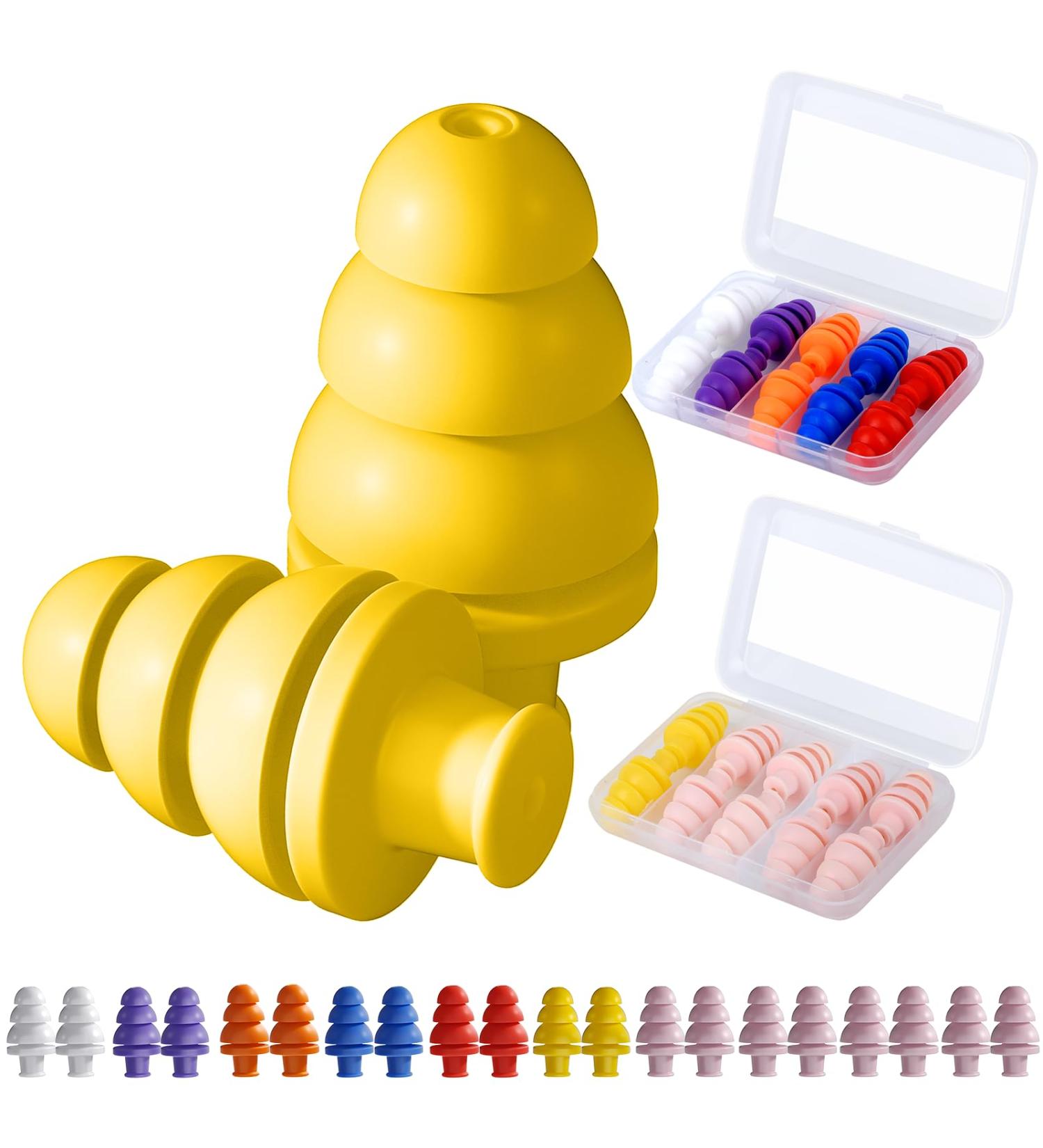 Buy 10 Pairs Noise Cancelling Ear Plugs for Sleeping | Reusable & Comfortable | 33dB NRR | Perfect for Travel Concerts Snoring & Work - Buy Online on GoSupps.com