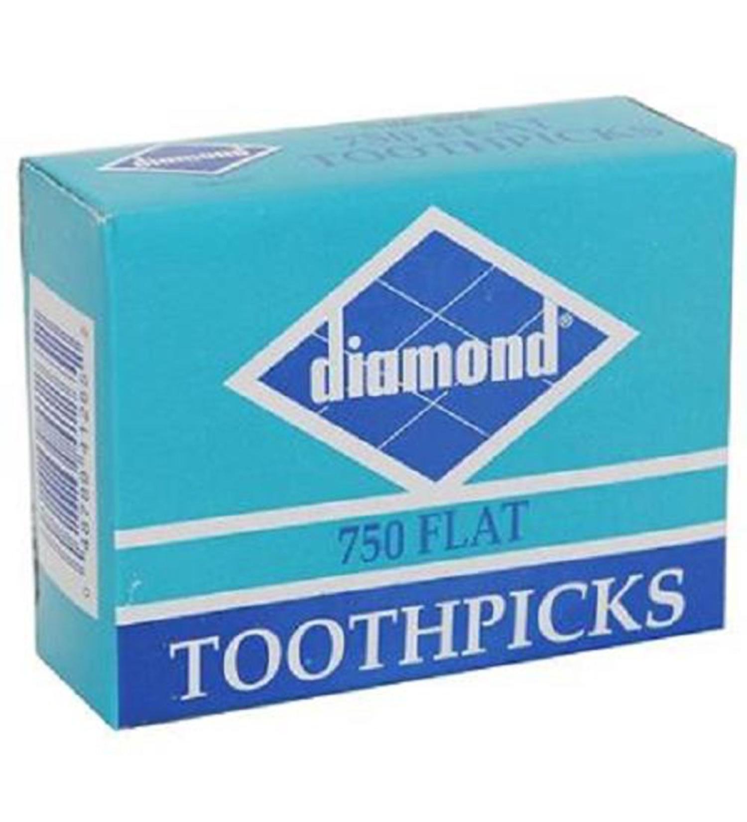 Diamond, Flat Toothpicks, Count 1 (750 Pcs) - Household Accessories