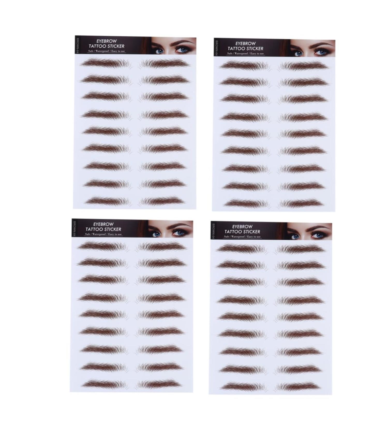 HAPINARY 4pcs Eyebrow Stickers Eyebrows Makeup Tools Blush Makeup Eyebrow Tool Modify 4d 21x15cm Brown - Buy Online on GoSupps.com