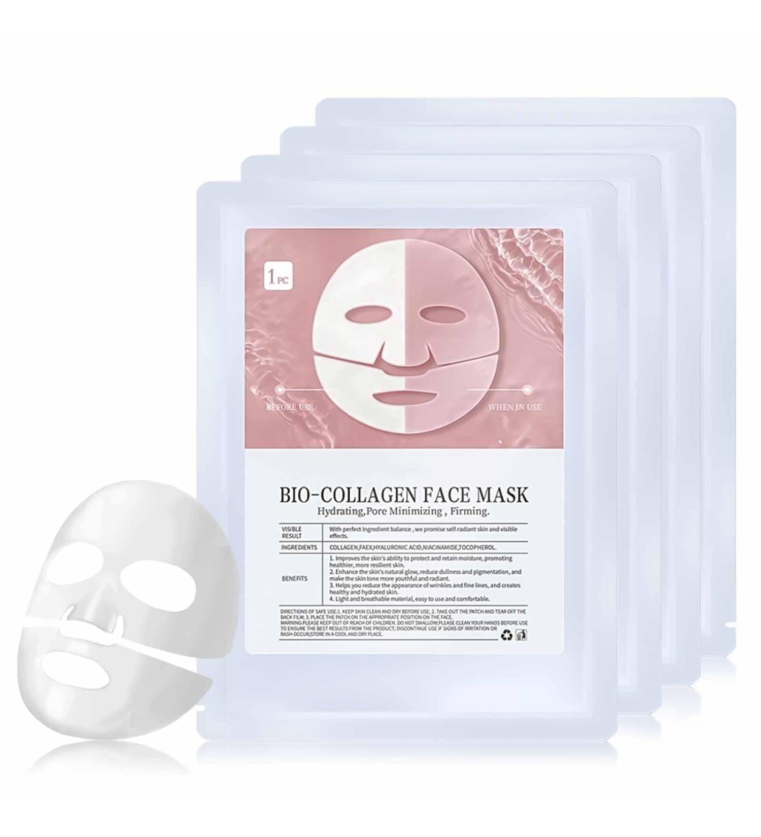 Collagen Mask Overnight Collagen Face Mask - Collagen Deep Mask Overnight Face Mask Collagen Face Mask - Face Masks Skincare Improve Moistur Elasticity and Wrinkle (4) - Buy Online on GoSupps.com