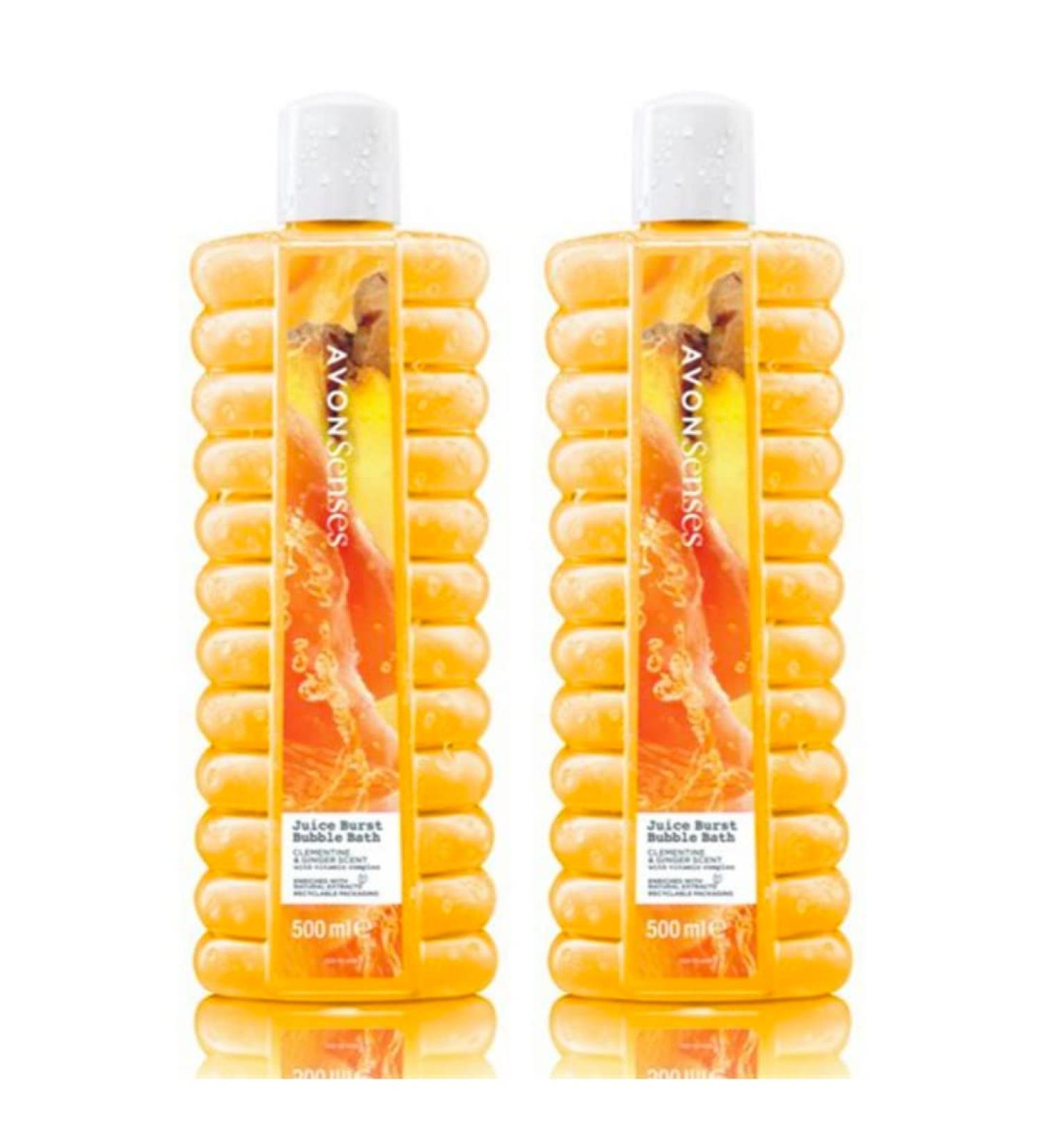 Avon Juice Burst Bubble Bath - 2 x 500ml Juicy Orange | Revitalize Your Bath Time - Buy Online on GoSupps.com