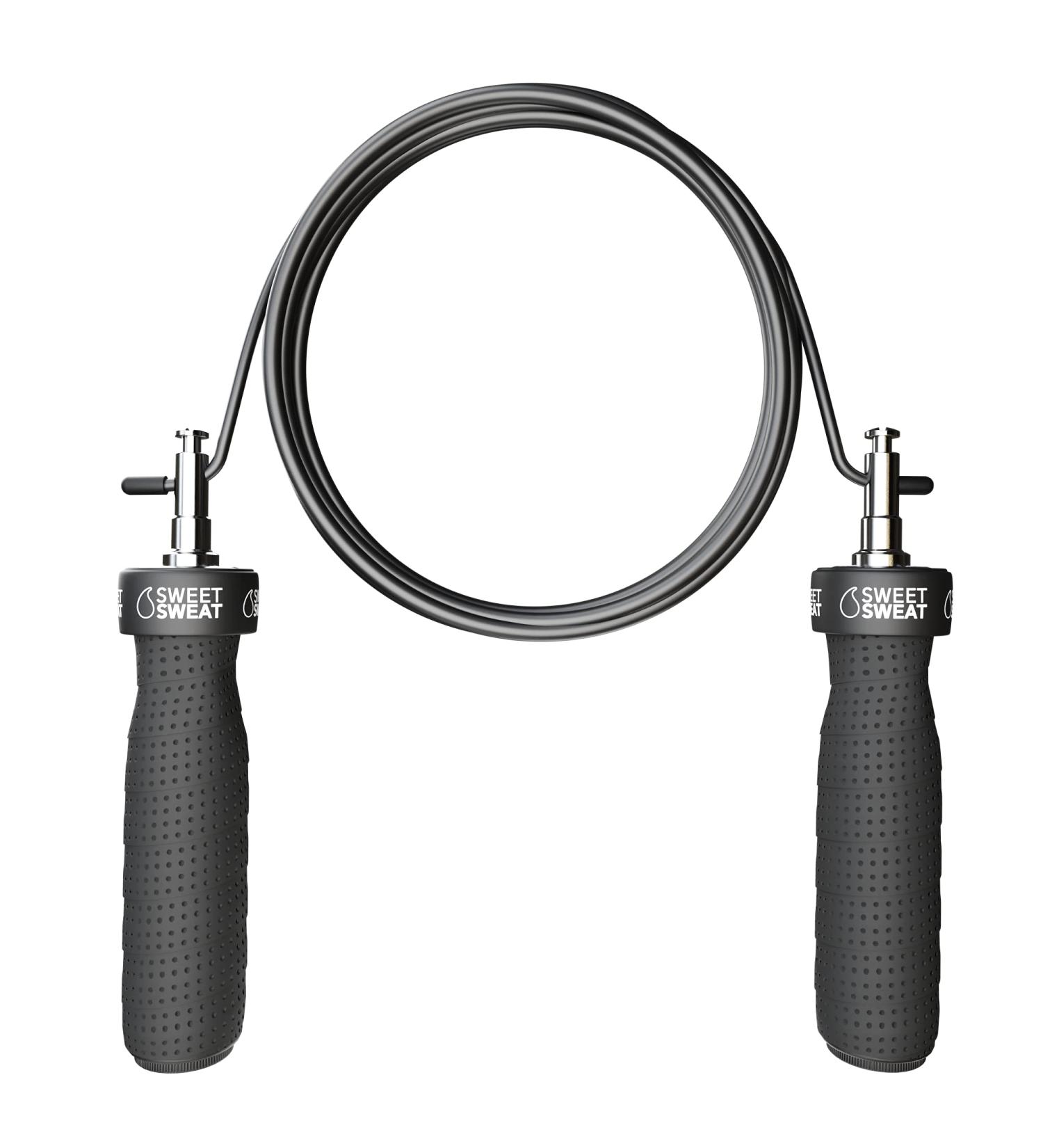 Buy Sports Research Sweet Sweat Pro Jump Rope - Black | High-Performance Fitness Gear - Buy Online on GoSupps.com