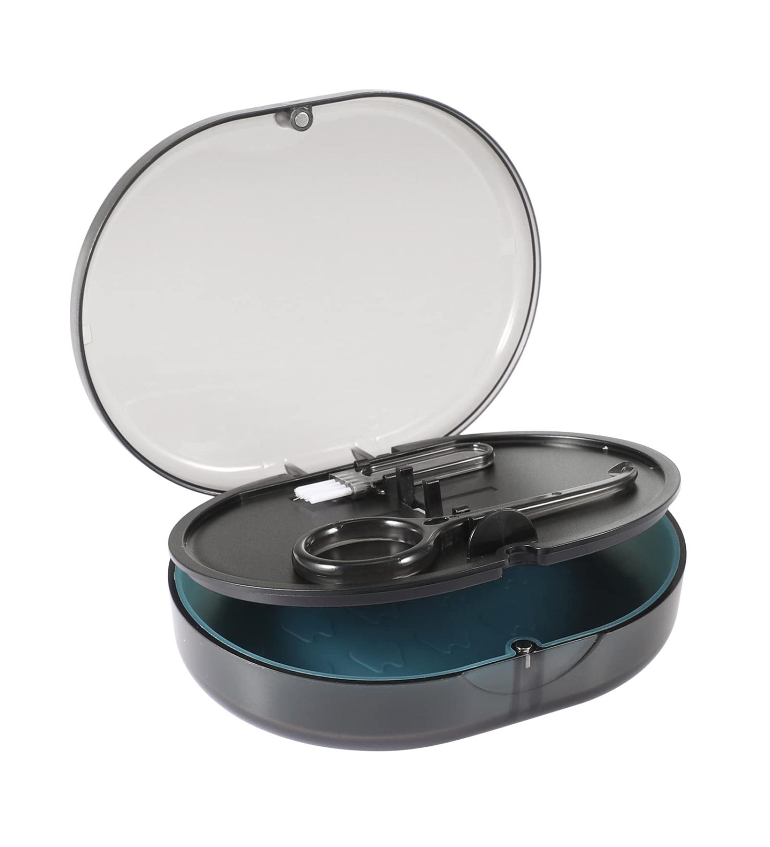 WPELIA Retainer Case with Mirror - Dental Mouth Guard Case with Special Magnetic Closure - Includes Aligner Remover Hook and Brush - Blue (1 Pcs) - Buy Online on GoSupps.com