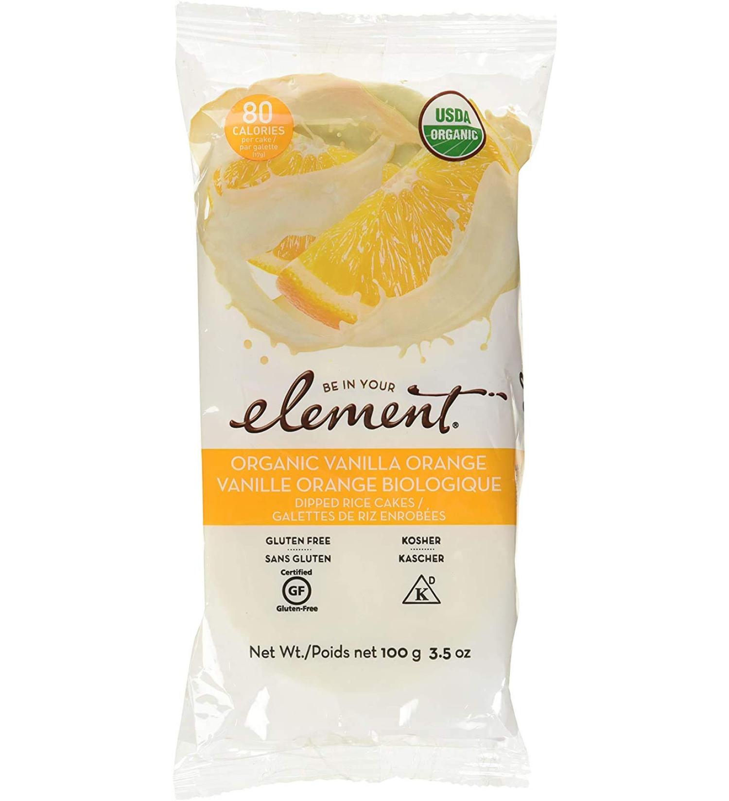 Organic Vanilla Orange Rice Cakes - Element Snacks 3.5 oz - Buy Online on GoSupps.com