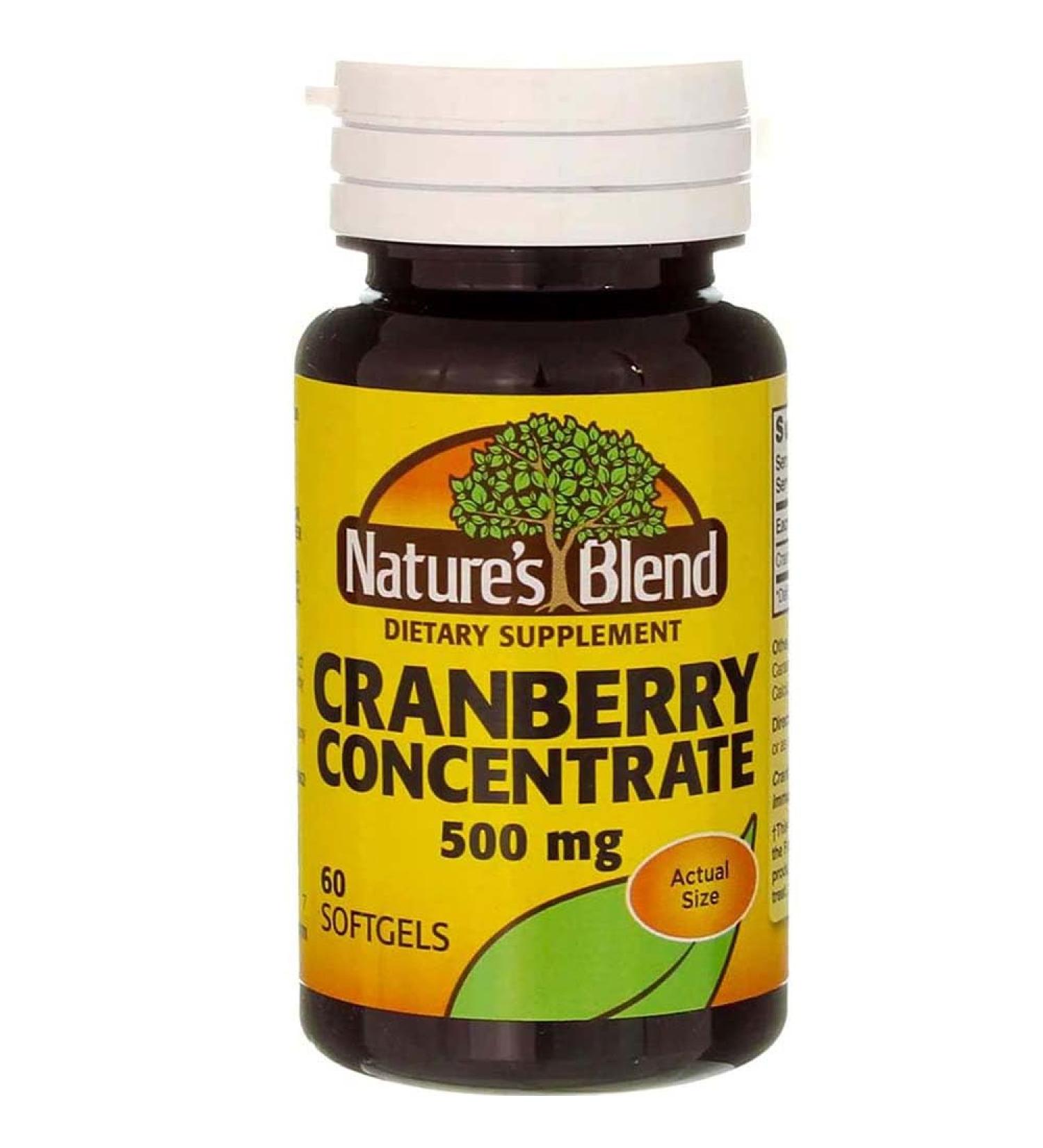 Nature's Blend Cranberry Concentrate 500 mg Soft Gels - 60 ct Pack of 3 - Buy Online on GoSupps.com