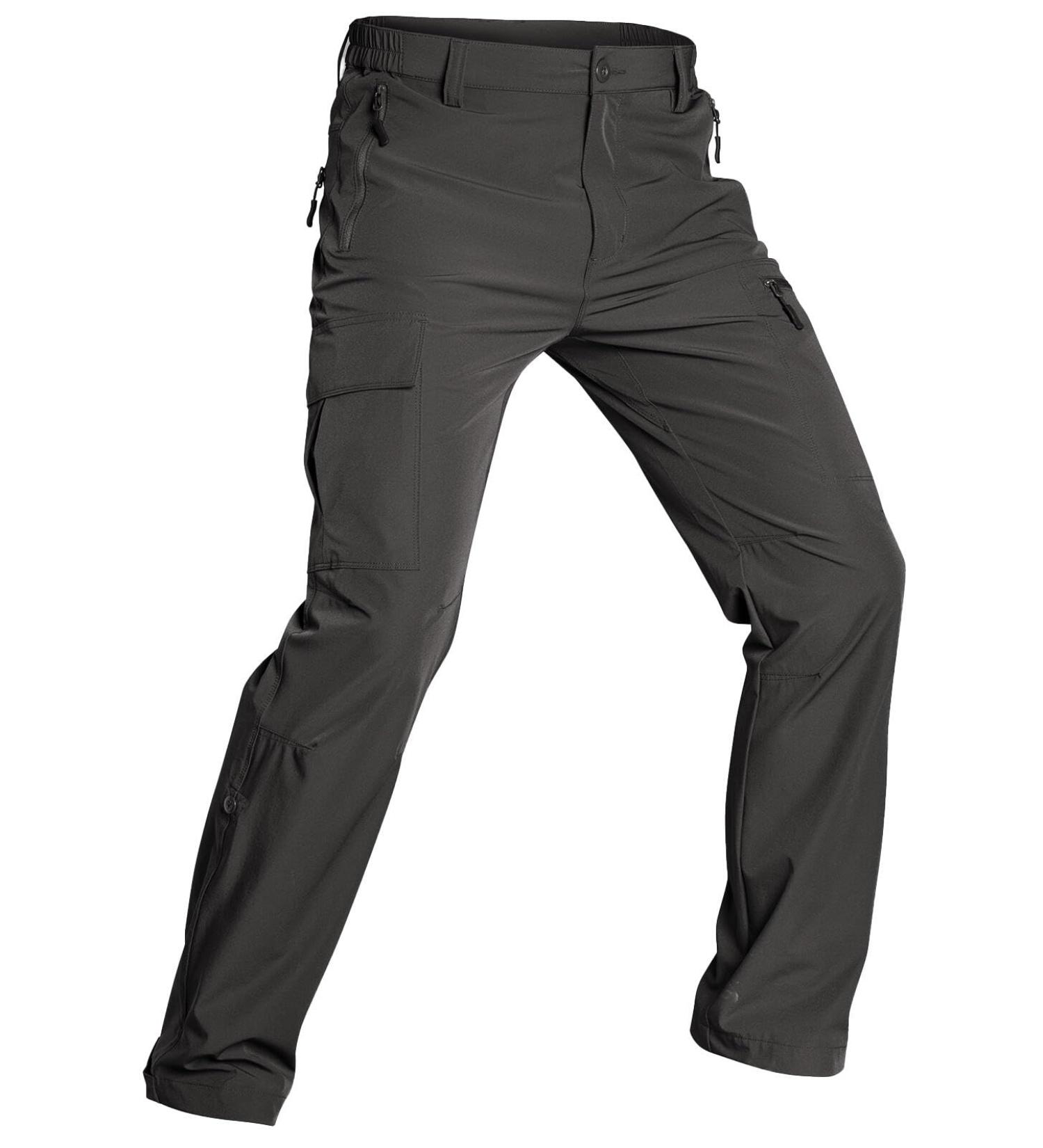 Shop WasporNow Waterproof Hiking Trousers | Summer Stretch Tactical Pants for Active Trekking - 5 Pockets XL Gray - Buy Online on GoSupps.com