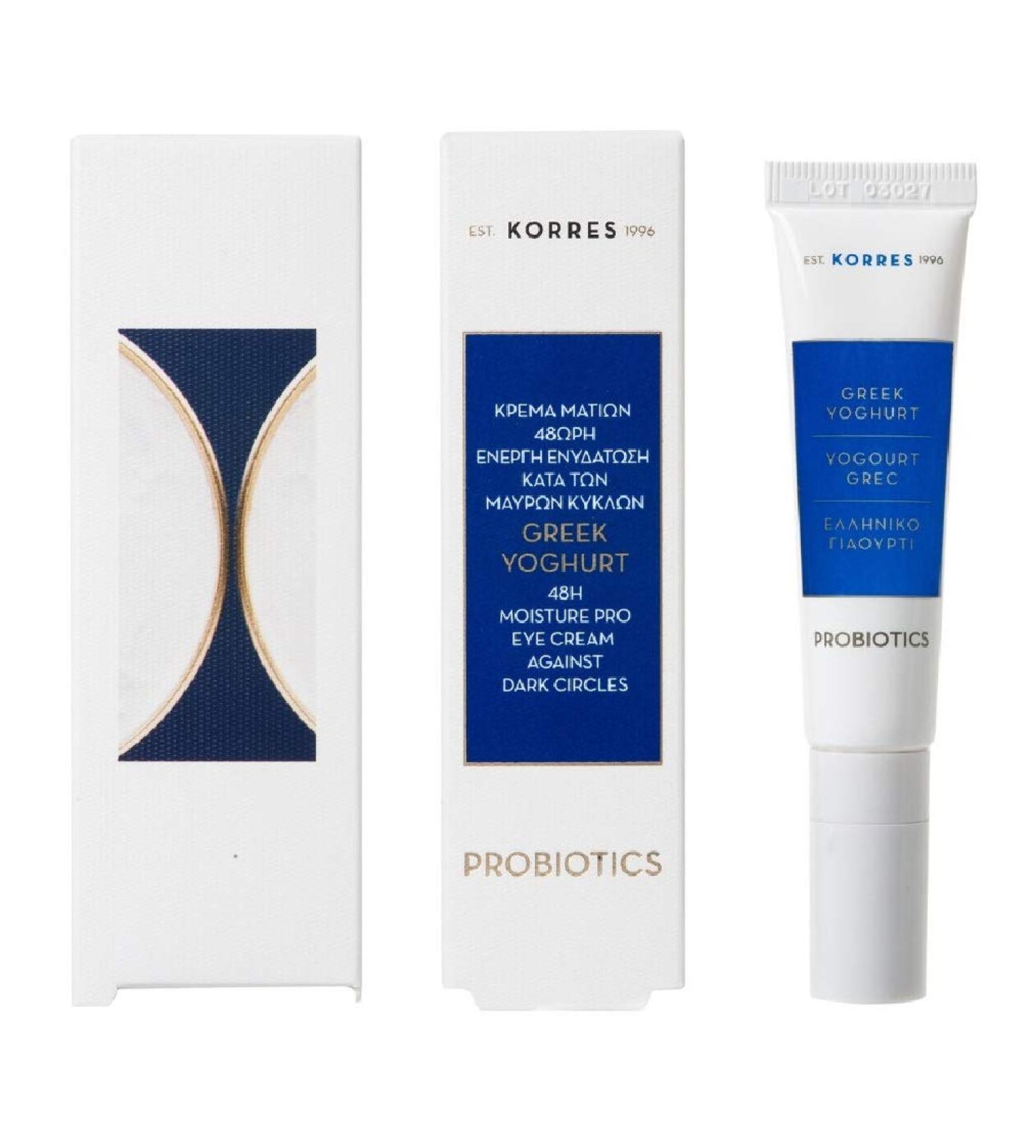 Korres Greek Yoghurt 48h Moisture Pro Eye Cream Against Dark Circles 15ml - Buy Online on GoSupps.com