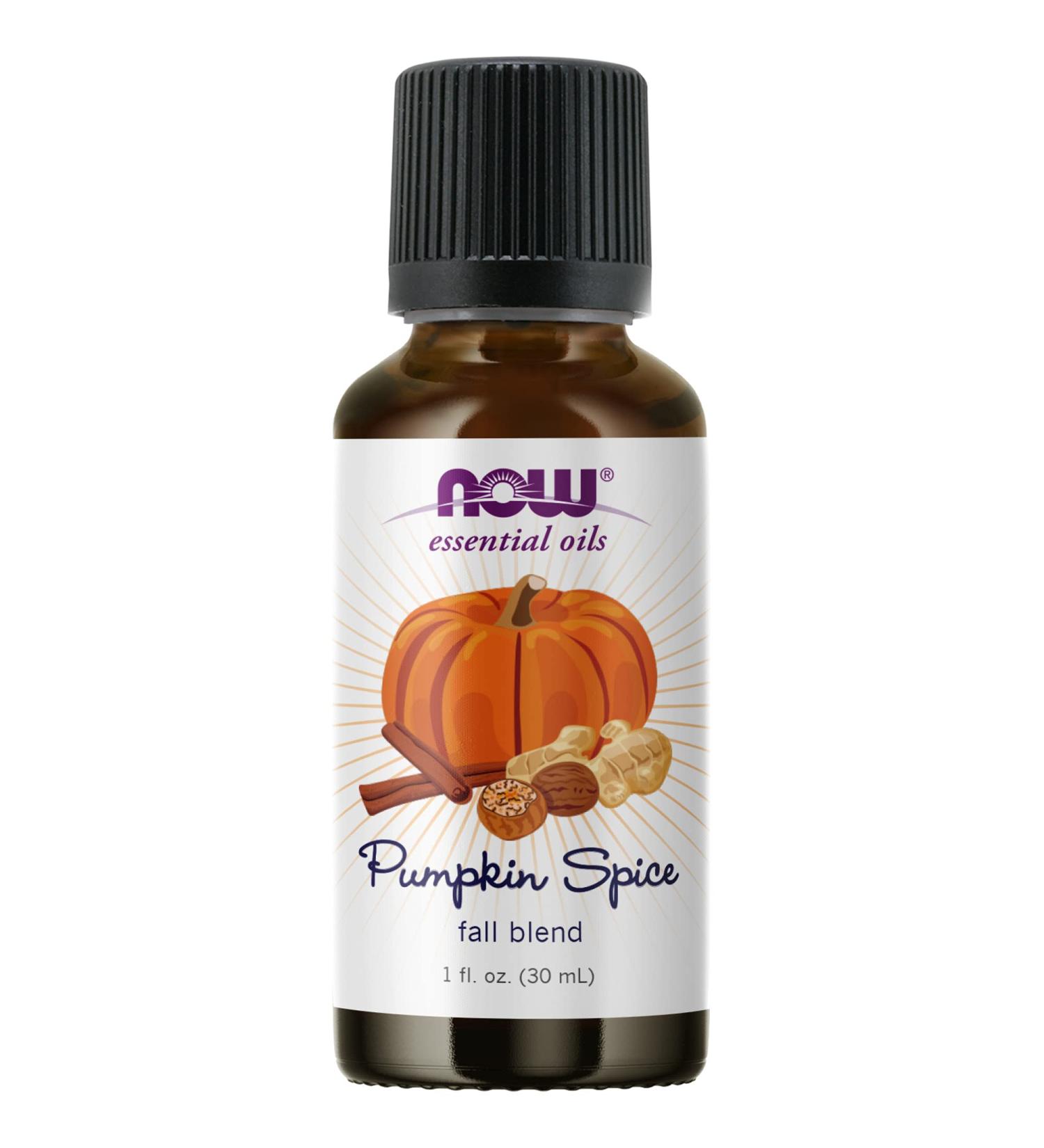 Now Foods Pumpkin Spice Essential Oil 1 fl oz - Aromatherapy & Natural Fragrance - Buy Online on GoSupps.com