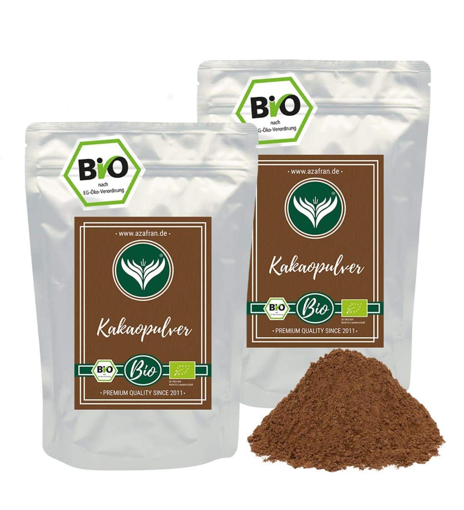 Buy Azafran Organic Cacao Powder 1kg - Highly Defatted & Additive-Free | International Shipping Available - Buy Online on GoSupps.com