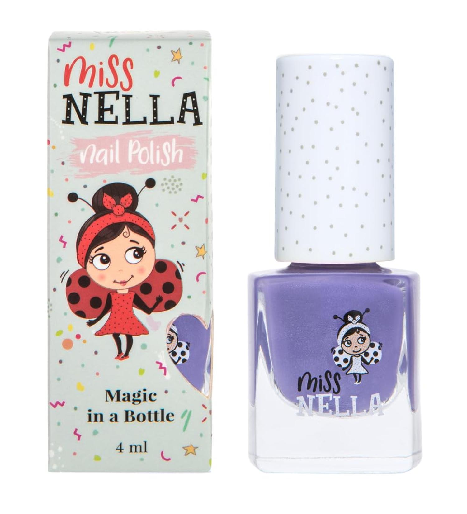 Miss Nella Sweet Lavender Glitter Purple Nail Polish for Kids | Non-Toxic & Odor Free Formula | Safe for Children | Easy Peel Off - Buy Online on GoSupps.com