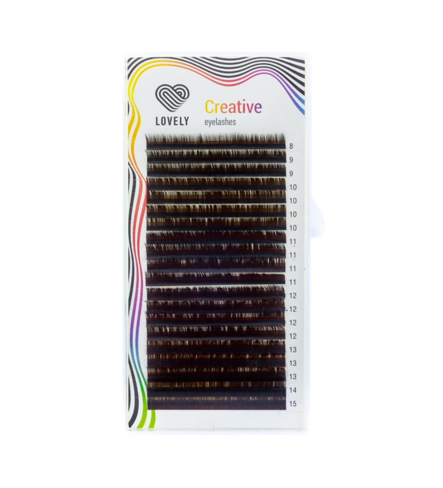 Lovely Brown Individual Eyelashes for Professional Extensions | 20 Rows C D & L Bend | Strength 0.07 & 0.10 - Buy Online on GoSupps.com