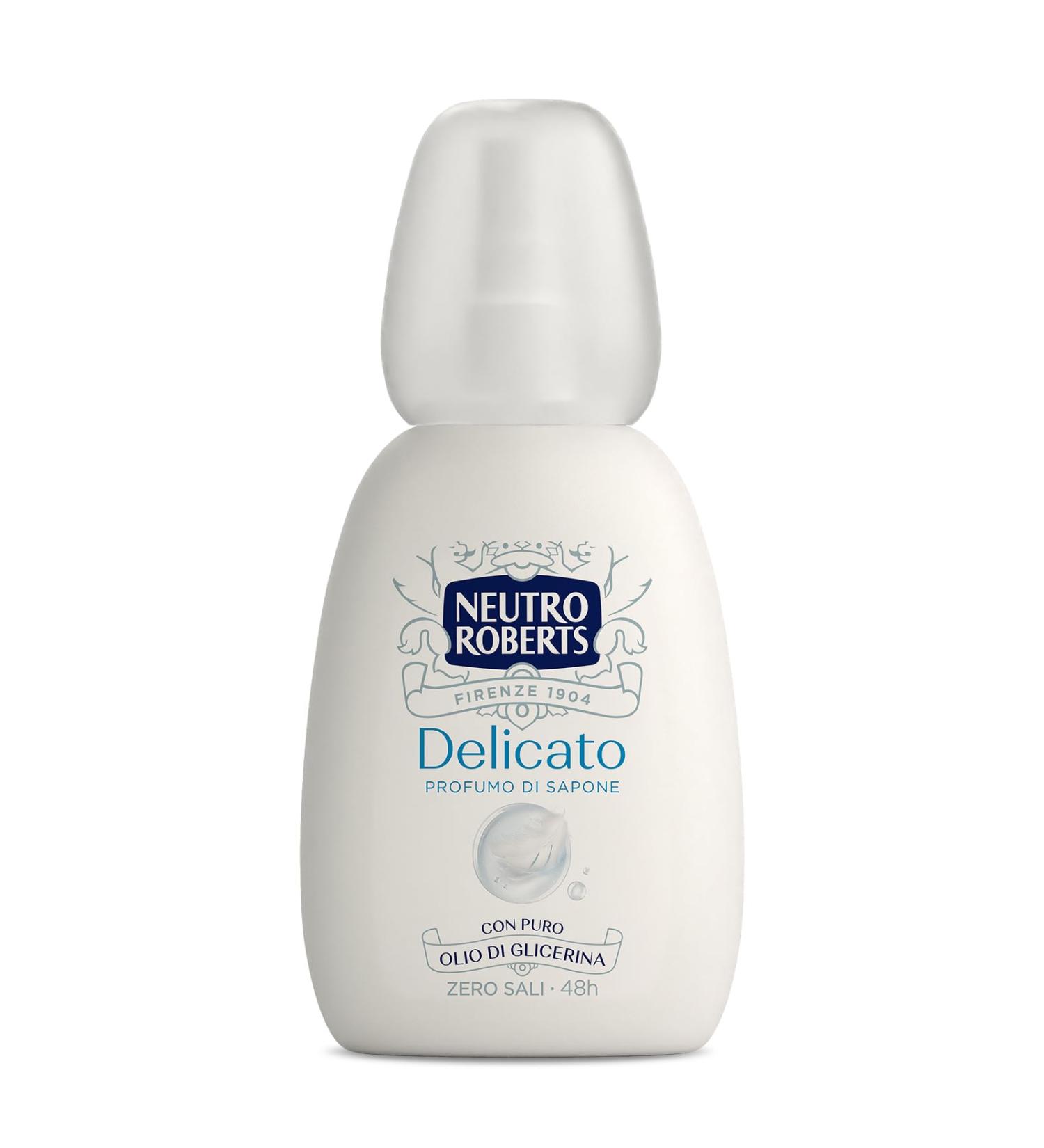  Neutro Roberts Neutro Roberts Delicate Spray Deodorant Zero Aluminum Salts With Pure Glycerin Oil Deodorant for Men and Women Dermatologically Tested 100% Recycled Plastic 75 ml Zero Gas 48h - Buy Online on GoSupps.com
