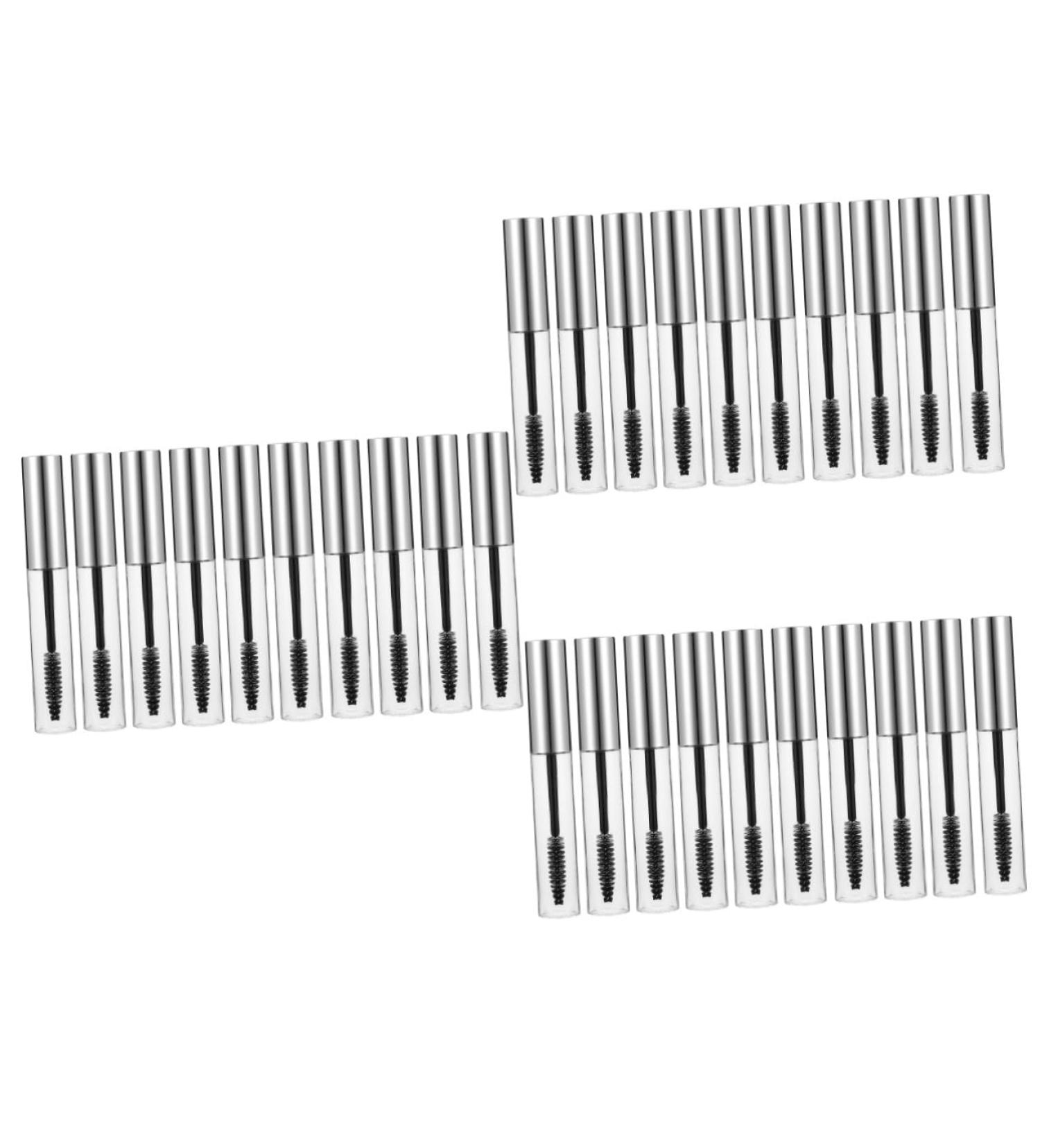 Beavorty 30 Pcs Mascara Empty Tube DIY Makeup Eyelash Cream Tube Makeup Lip Gloss Cosmetic Plastic Silver 1 g (Pack of 1) Silverx3pcs - Buy Online on GoSupps.com