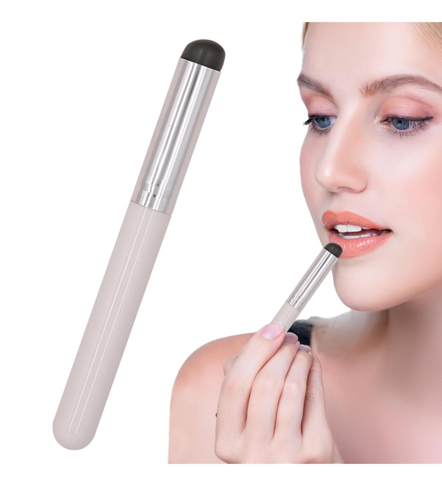 Silicone Lip Applicator - Lip Applicator Brushes Small Lip Concealer | Safe Soft Elastic Silicone Lip Brush Reusable Multifunctional Round Head Lip Makeup Brush for Lipstick Eyeshadow Lip Gloss - Buy Online on GoSupps.com